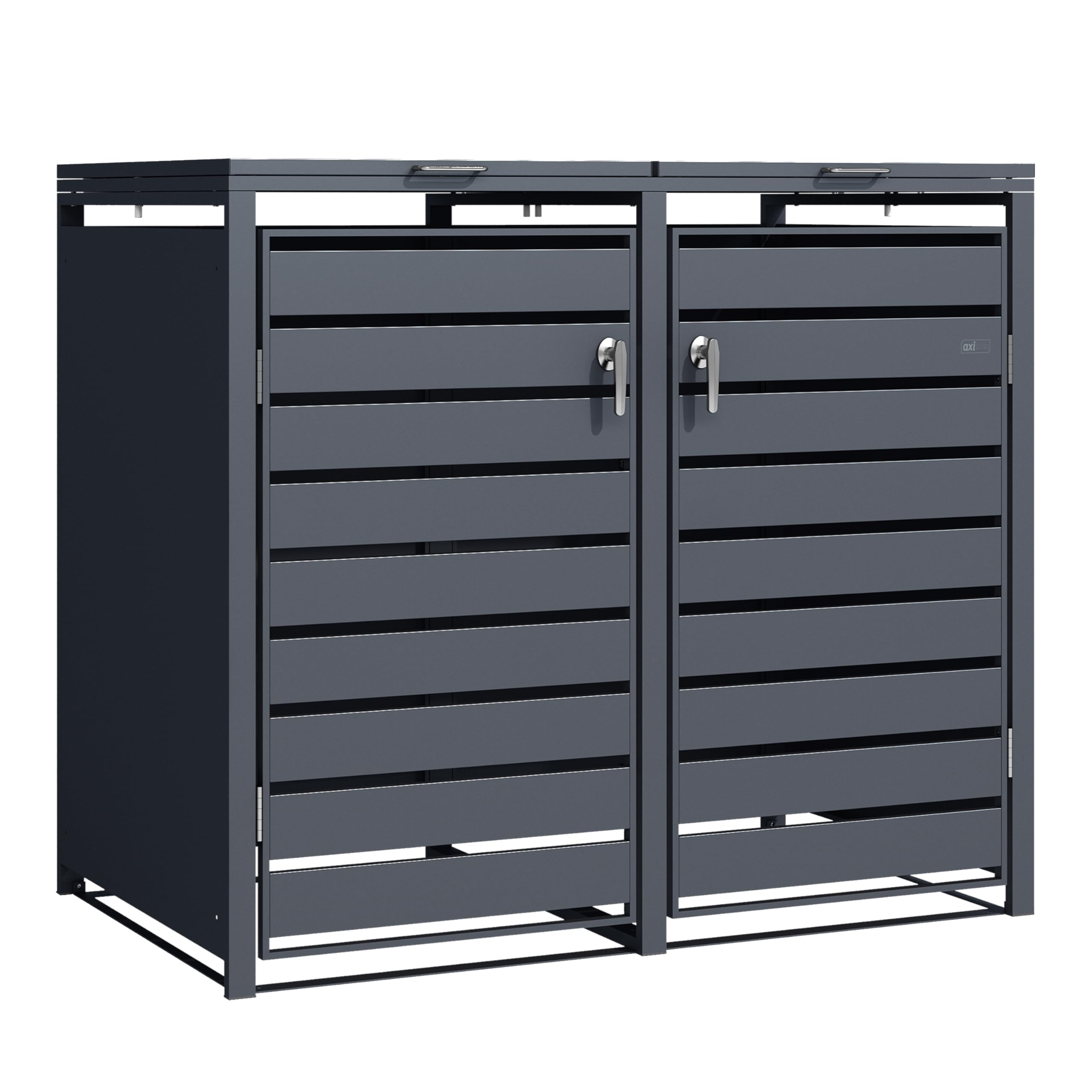 axi-lucas-m-lltonnenbox-anthrazit-2x240l-132-cm-metall image 1