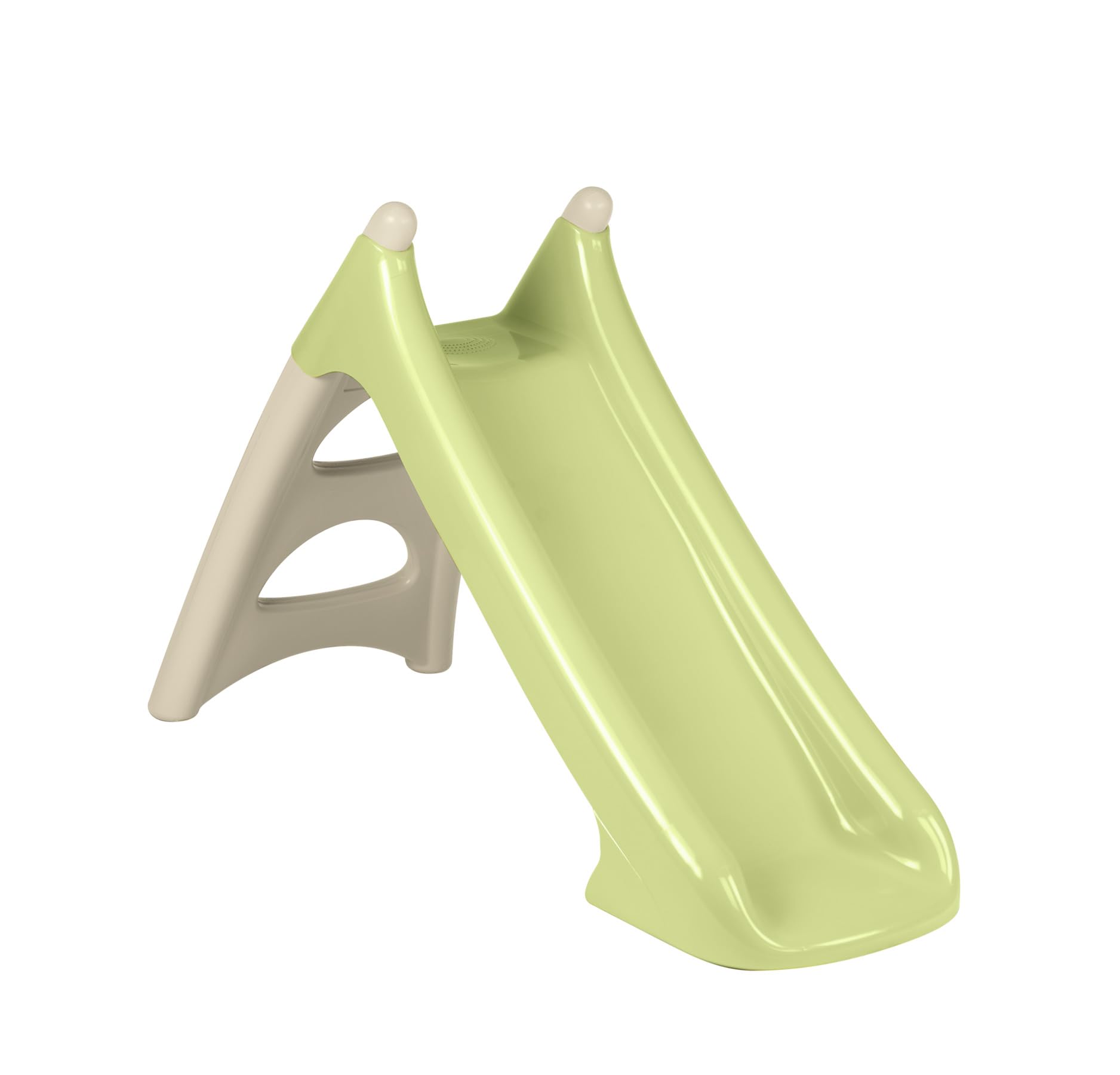 smoby-life-xs-kinderrutsche-90-cm-beige-gr-n-mit-wasserfall image 1
