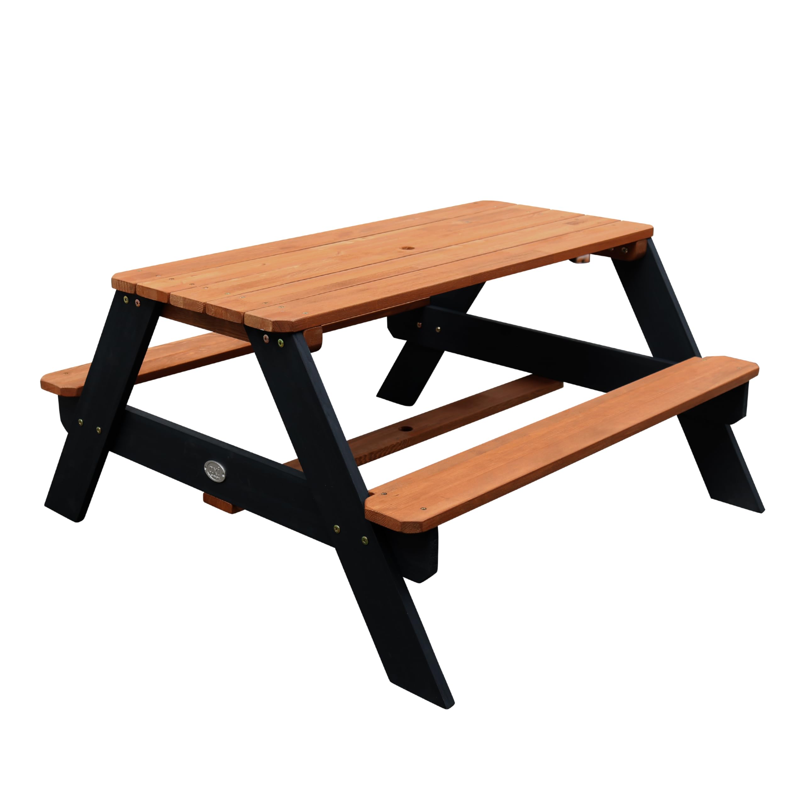 axi-nick-picknicktisch-holz-braun-grau-mit-sonnenschirm-4-kinder image 7