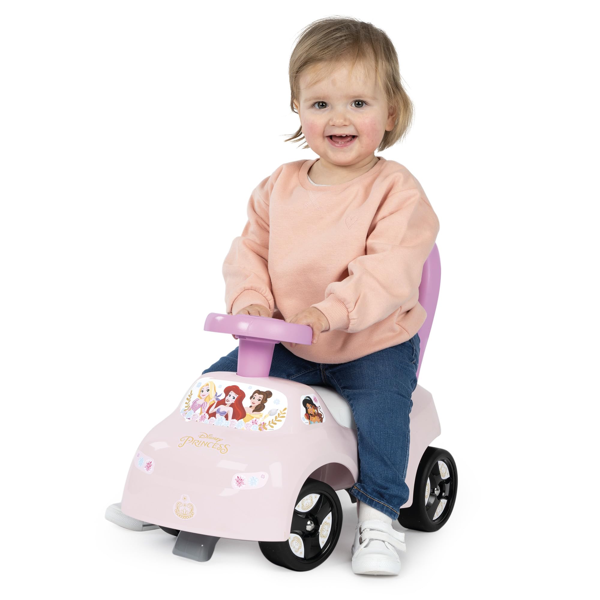 smoby-disney-princess-rutschauto-mit-hupenlenkrad image 4