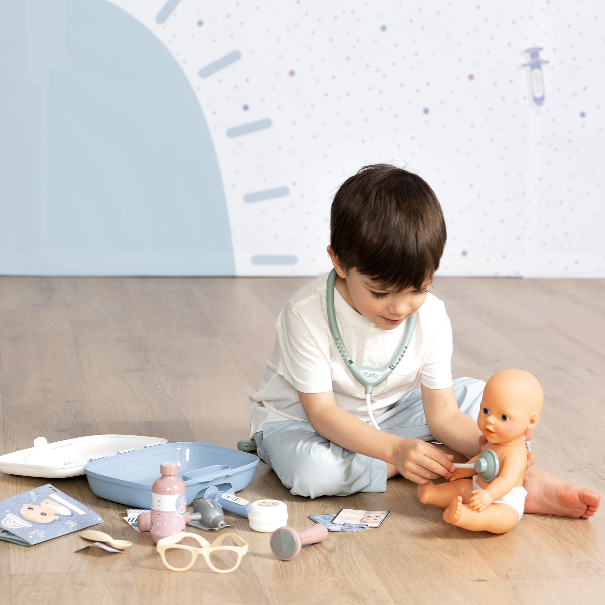 smoby-baby-care-arztkoffer-klein-19-teiliger-doktorkoffer-ab-3-jahren image 2