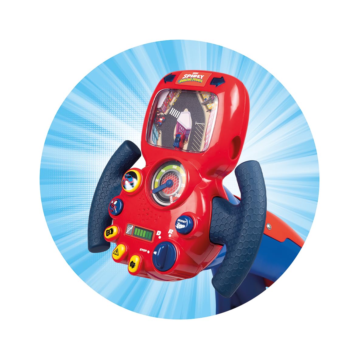 smoby-spidey-v8-driver-fahrsimulator-lenkrad-sound-licht image 3
