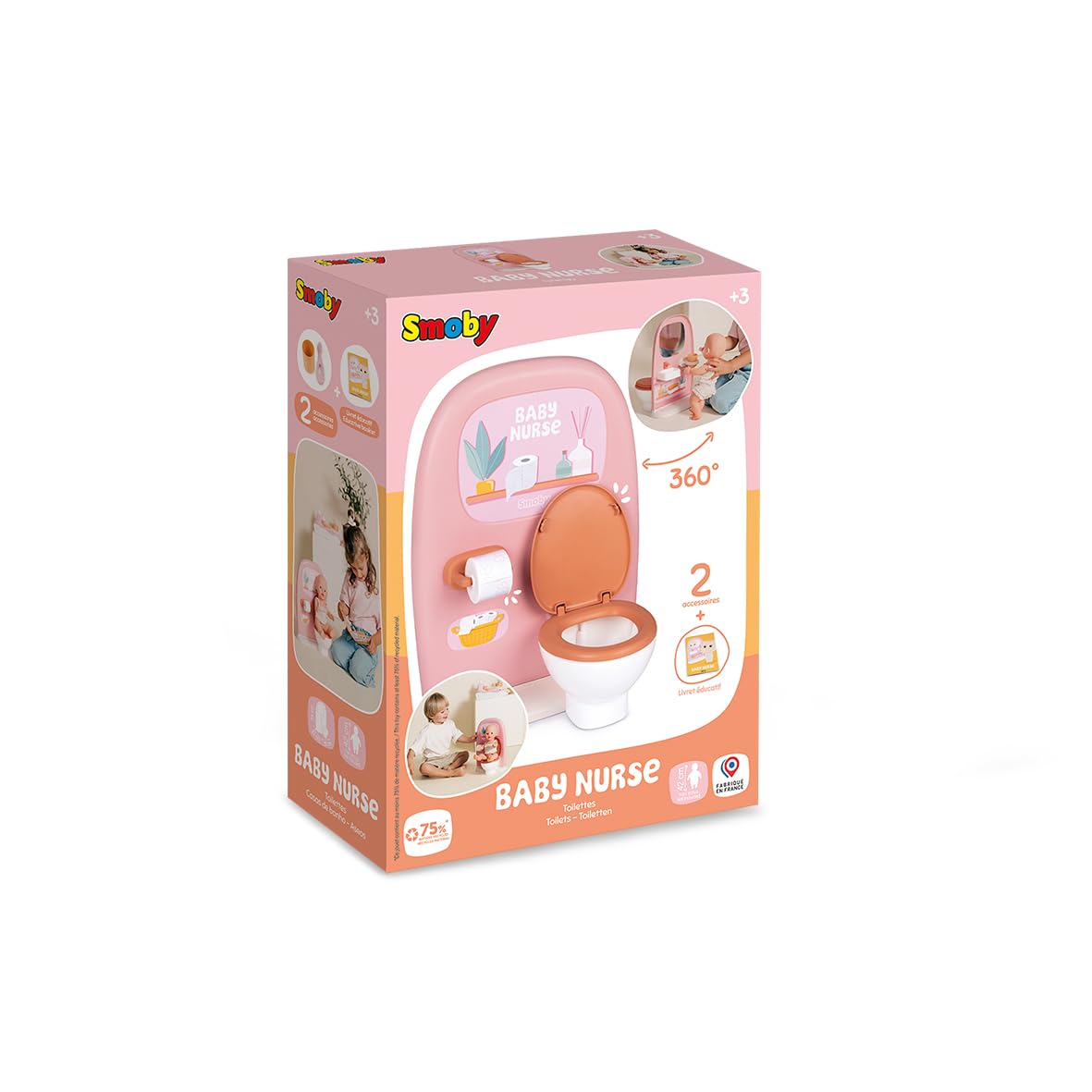 smoby-baby-nurse-puppen-badezimmer-toilette-rosa-ab-3-jahren image 7