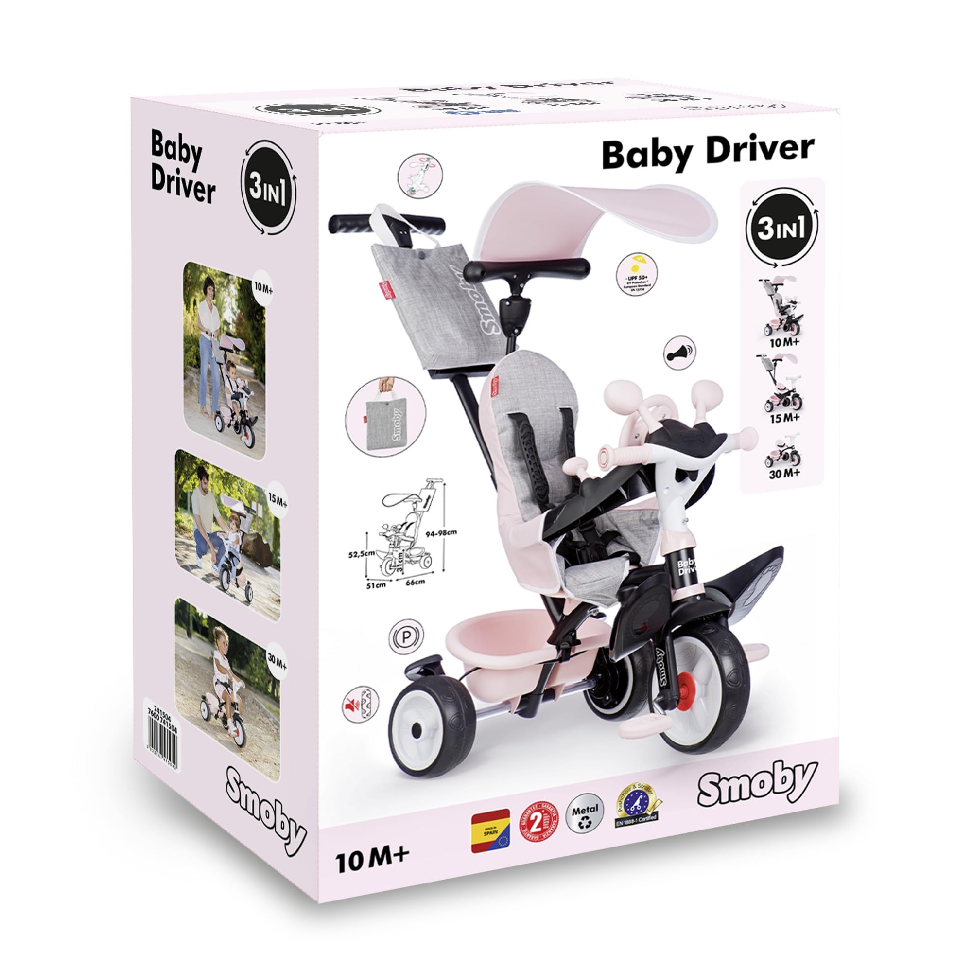 smoby-life-baby-driver-ros-dreirad-3-in-1-ab-10-monate image 7