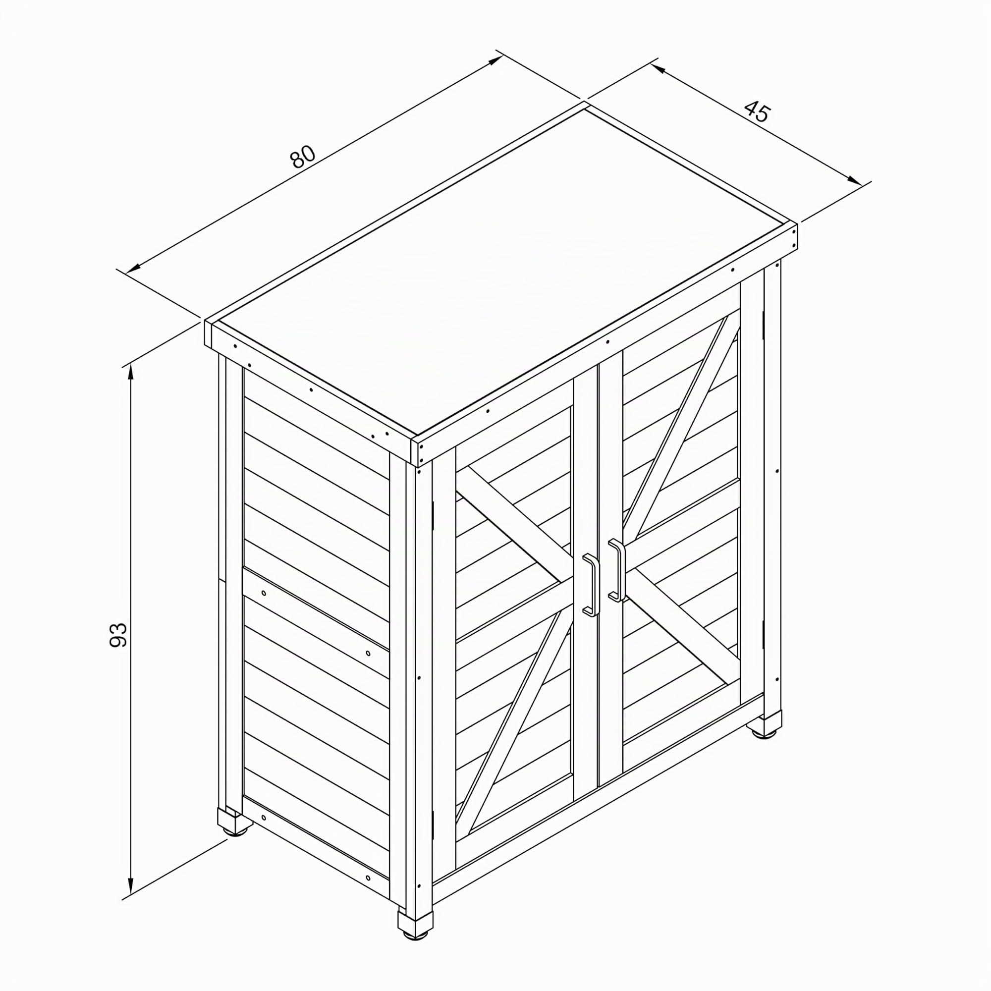 axi-felix-classic-gartenschrank-holz-warmes-grau-80x45x93-cm image 2