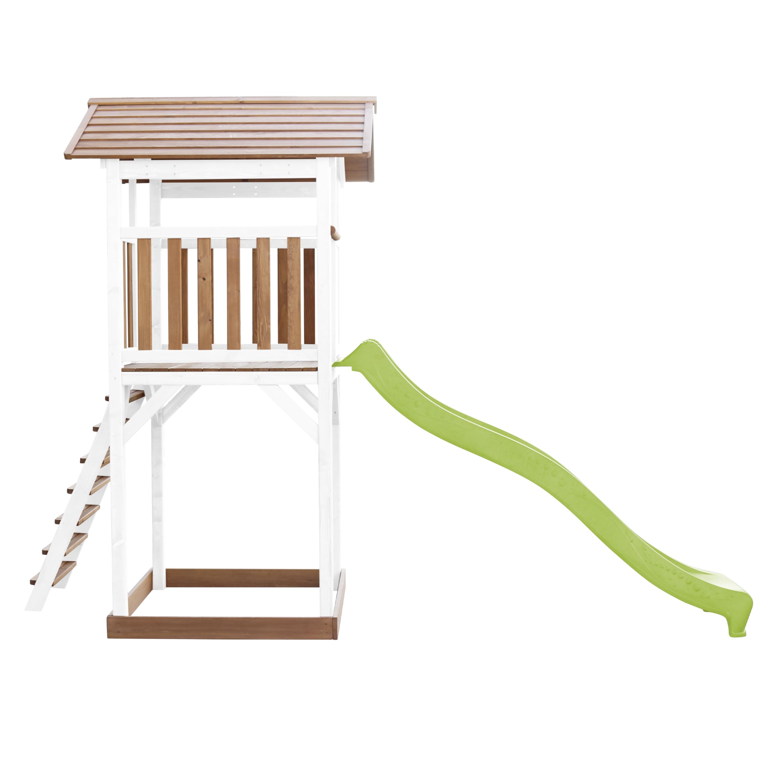 axi-beach-tower-spielturm-holz-braun-wei-rutsche-gr-n-sandkasten image 7
