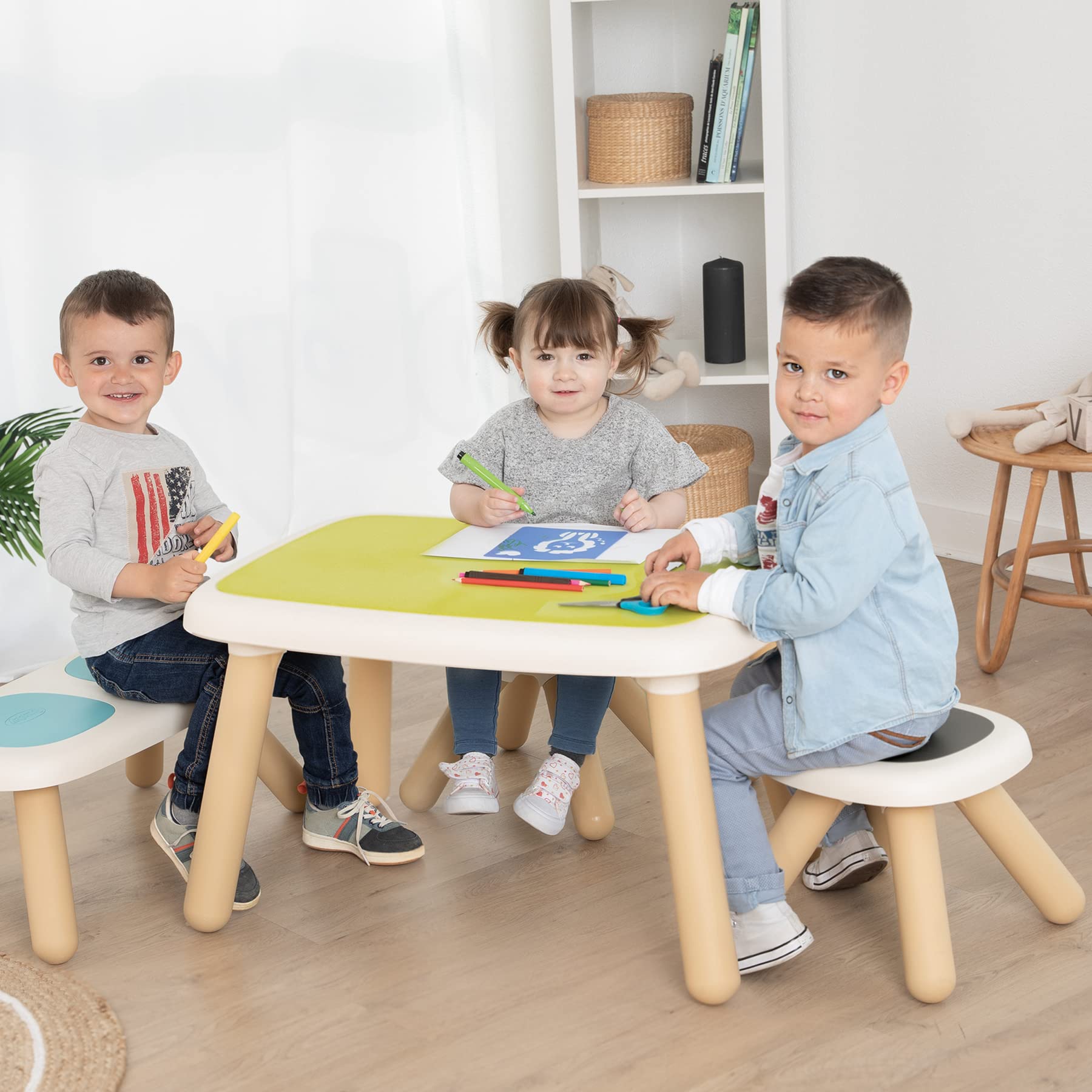 smoby-kid-tisch-lime-kindertisch-f-r-4-kinder-outdoor image 2
