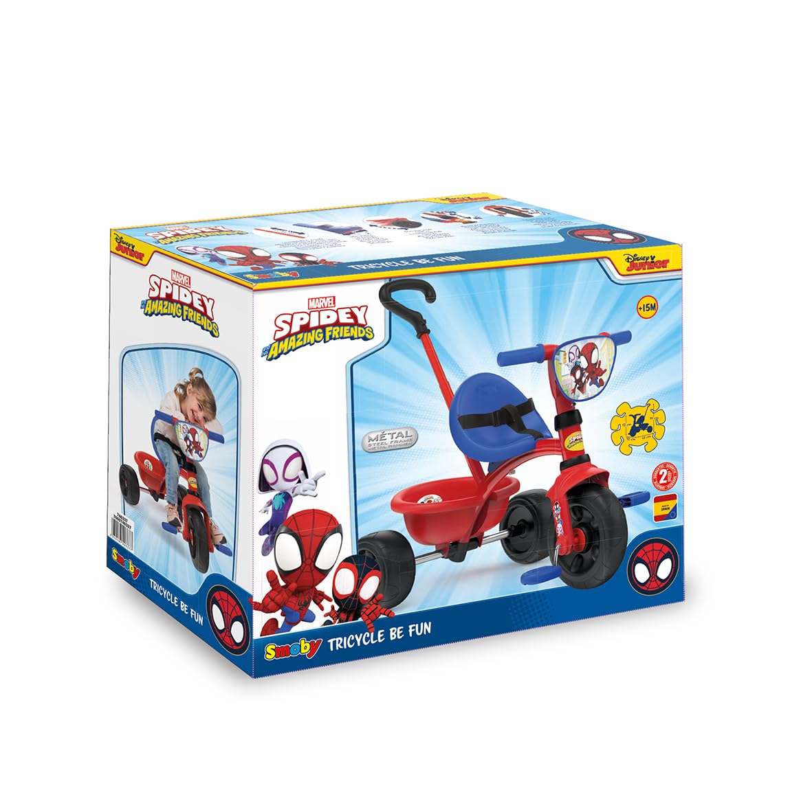 smoby-spidey-be-fun-dreirad-mit-schubstange-ab-15-monaten image 6