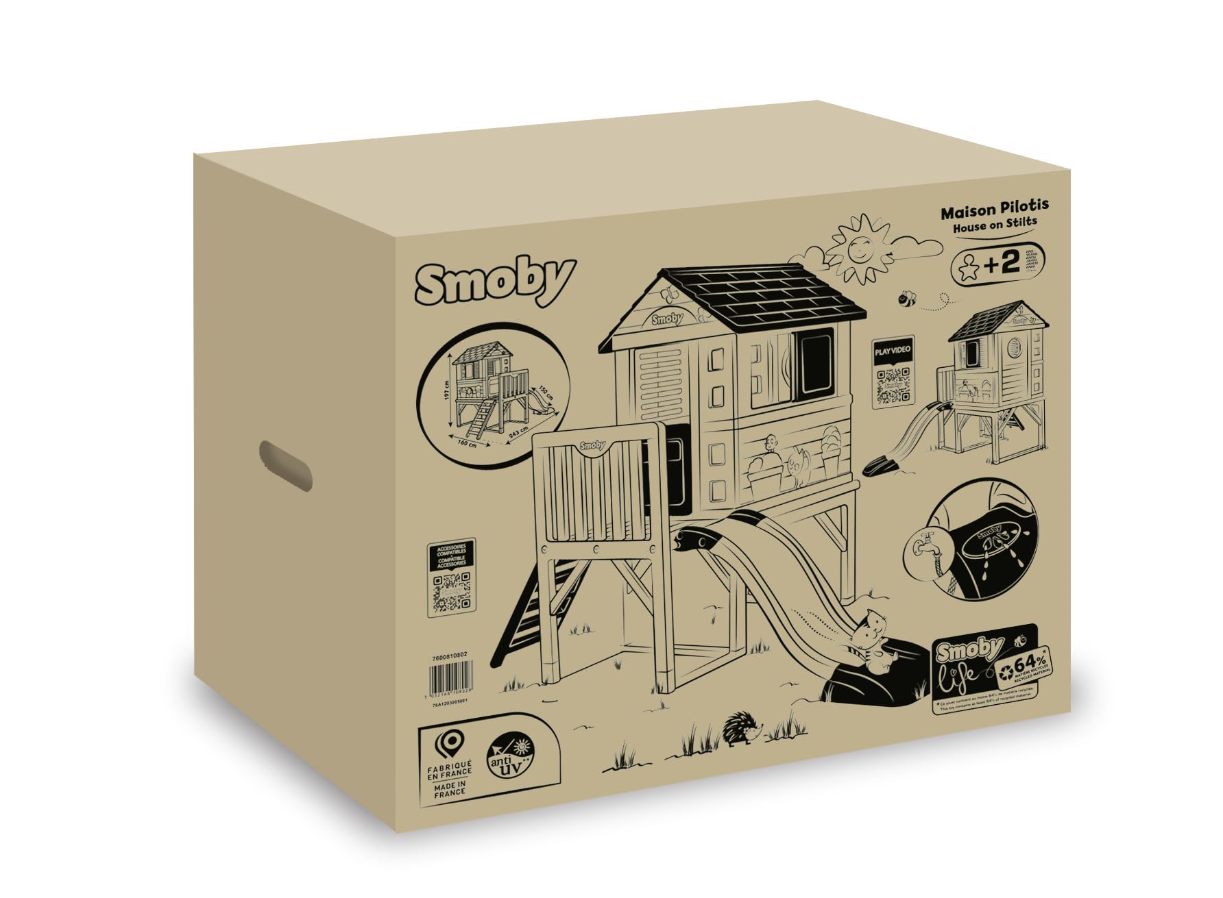 smoby-life-stelzenhaus-spielhaus-mit-rutsche-recycled-ab-2-jahre image 3