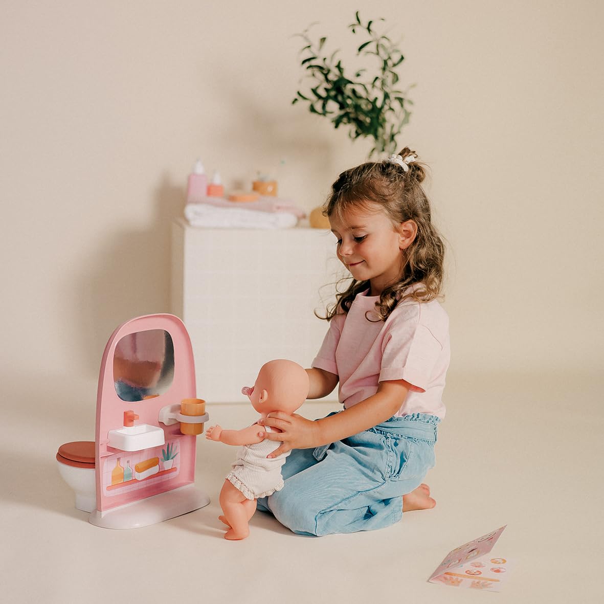 smoby-baby-nurse-puppen-badezimmer-toilette-rosa-ab-3-jahren image 5