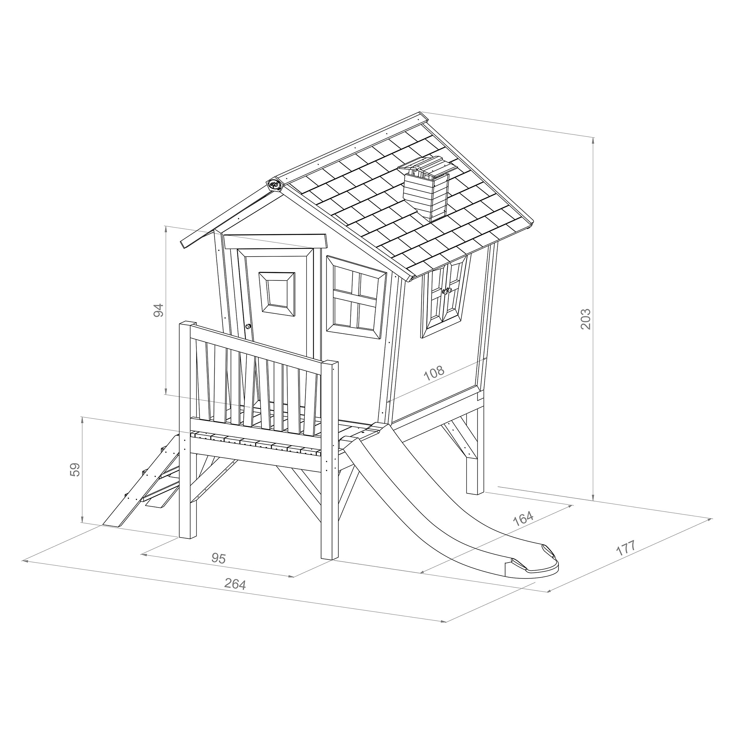 axi-crooked-robin-stelzenhaus-holz-mit-lila-rutsche image 4
