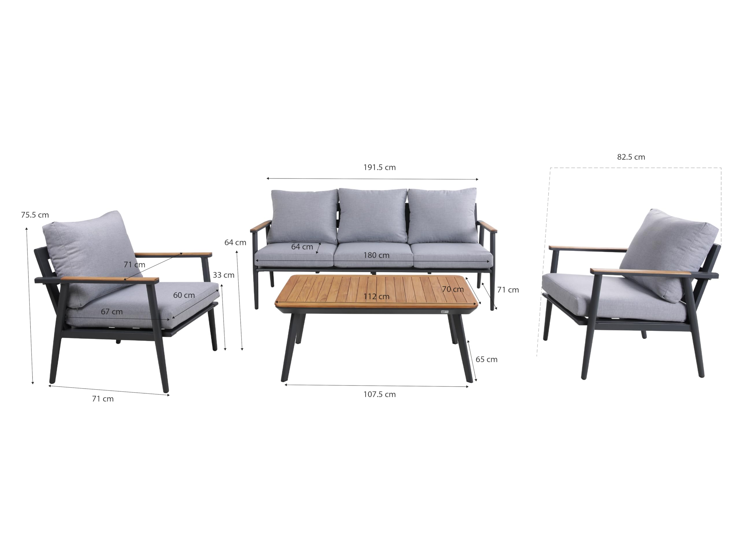 axi-bibi-loungeset-4-teilig-teak-anthrazit-f-r-5-personen image 5