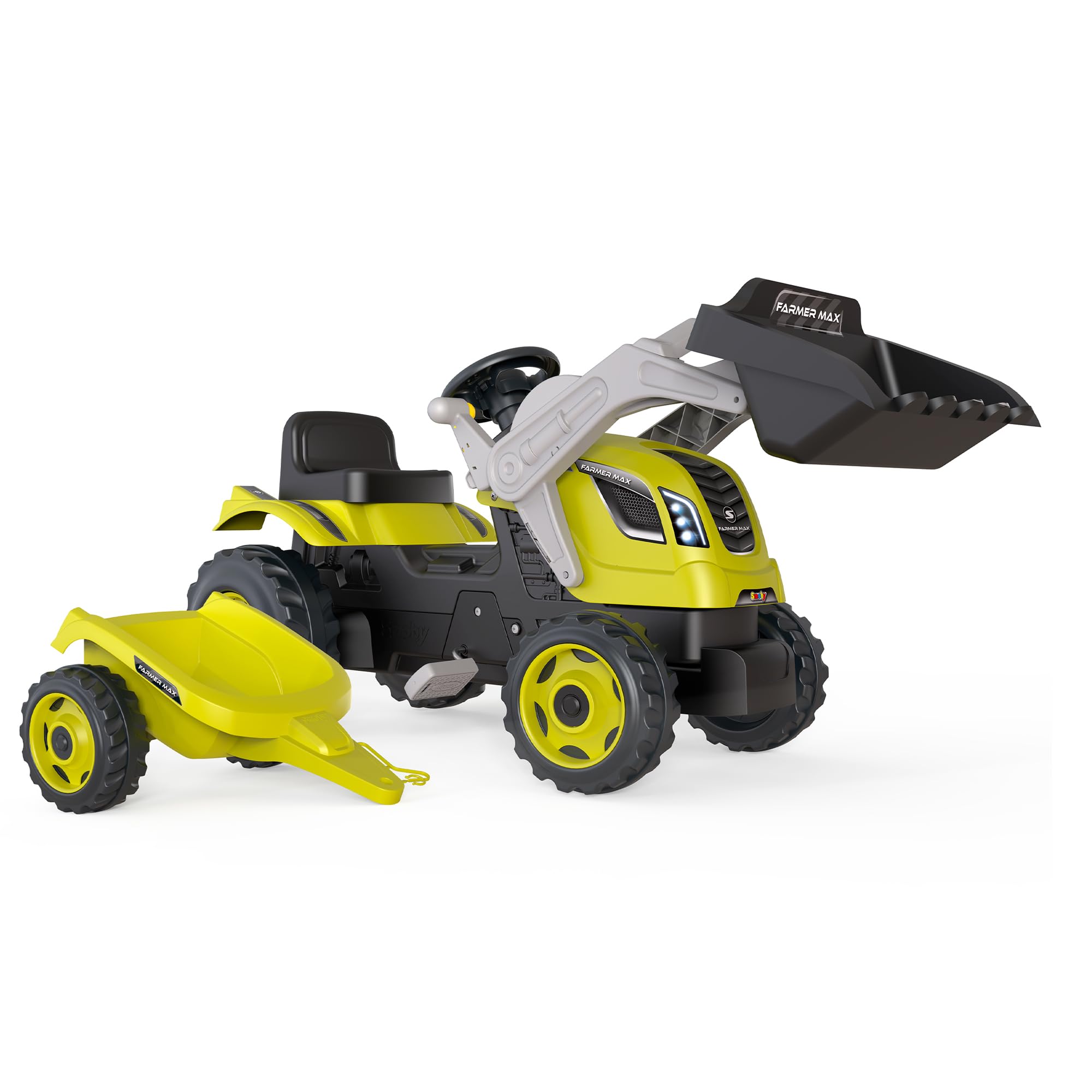 smoby-claas-traktor-farmer-max-trettraktor-mit-anh-nger image 2
