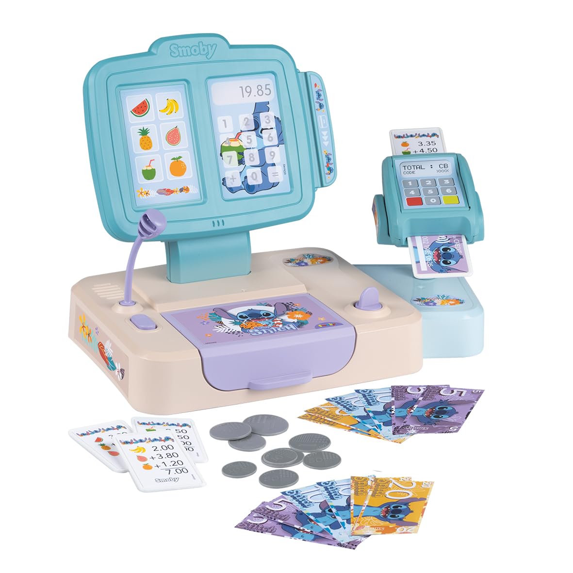 smoby-stitch-supermarktkasse-kinderkasse-26-teilig-mit-mikrofon image 1