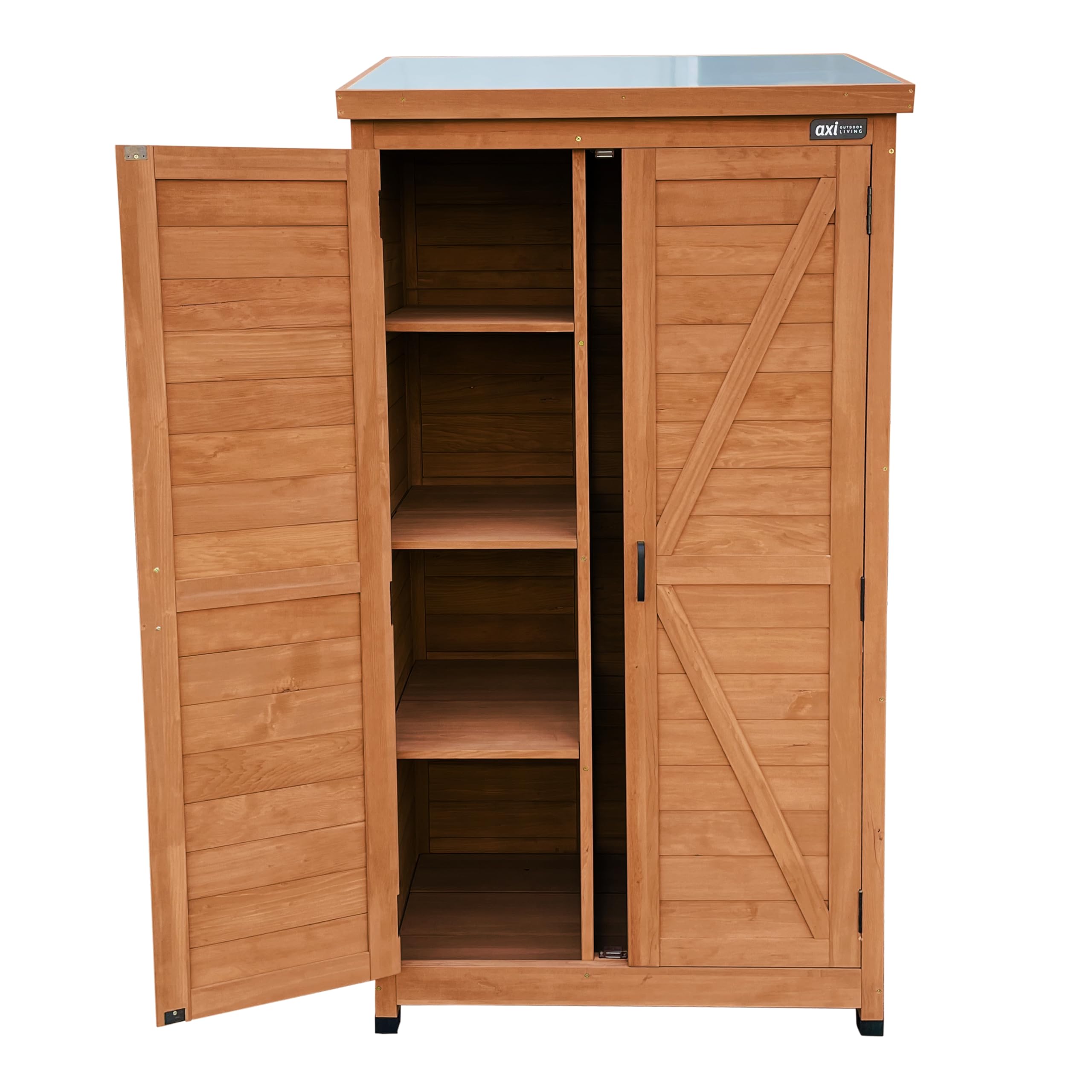 axi-hugo-gartenschrank-holz-braun-3-ablagen-85x52x174-cm image 6