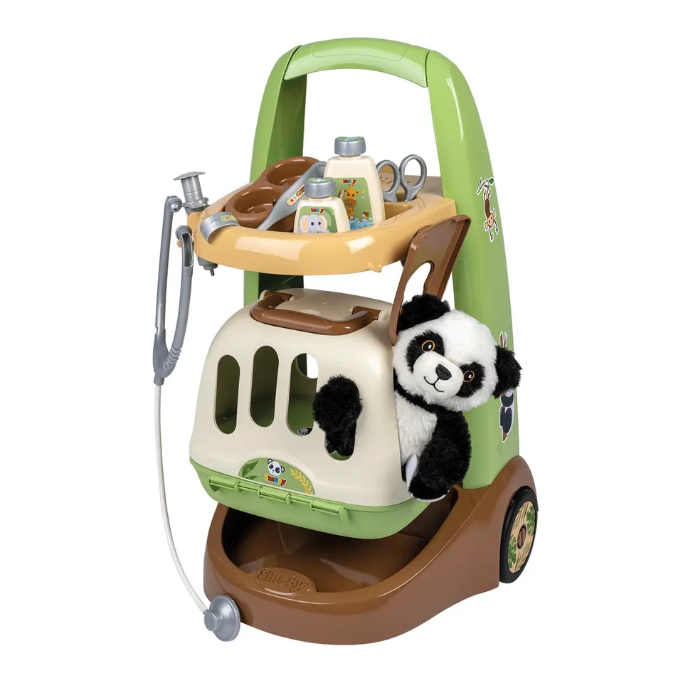 smoby-baby-care-tierarzt-trolley-mit-panda-pl-sch-ab-3-j image 1