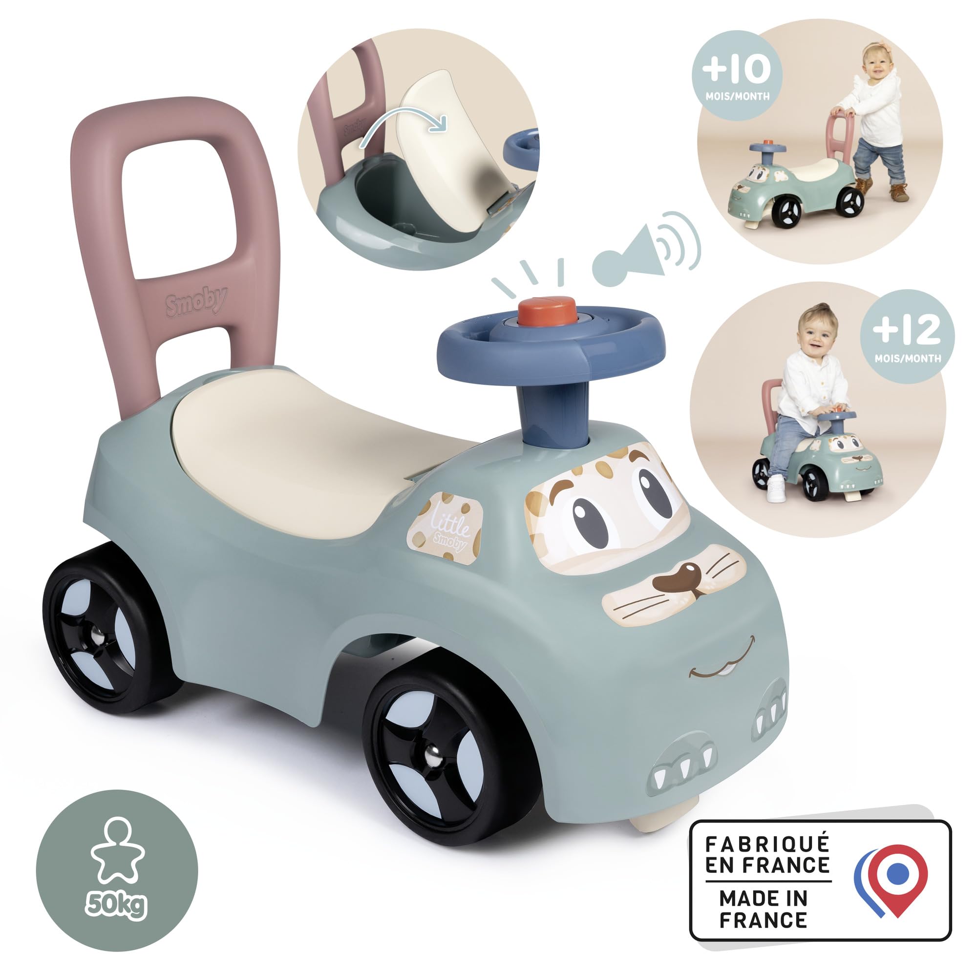 smoby-little-smoby-rutschauto-bobbycar-ab-10-monaten-mit-hupe image 2