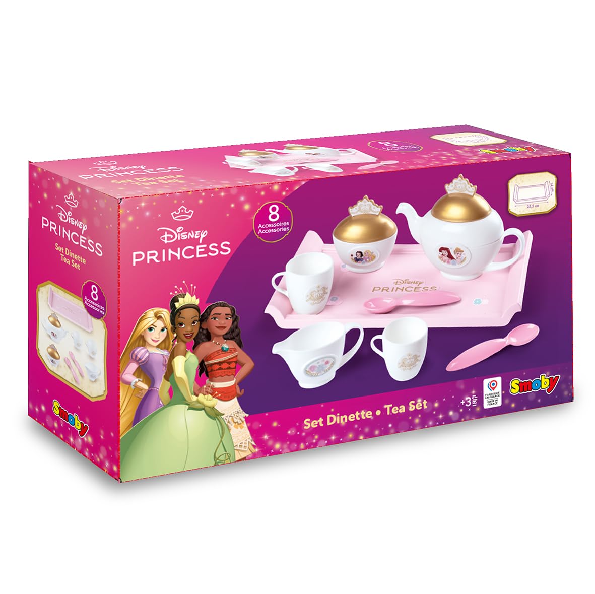 smoby-disney-prinzessinnen-geschirrset-snackpause-8-teilig image 5