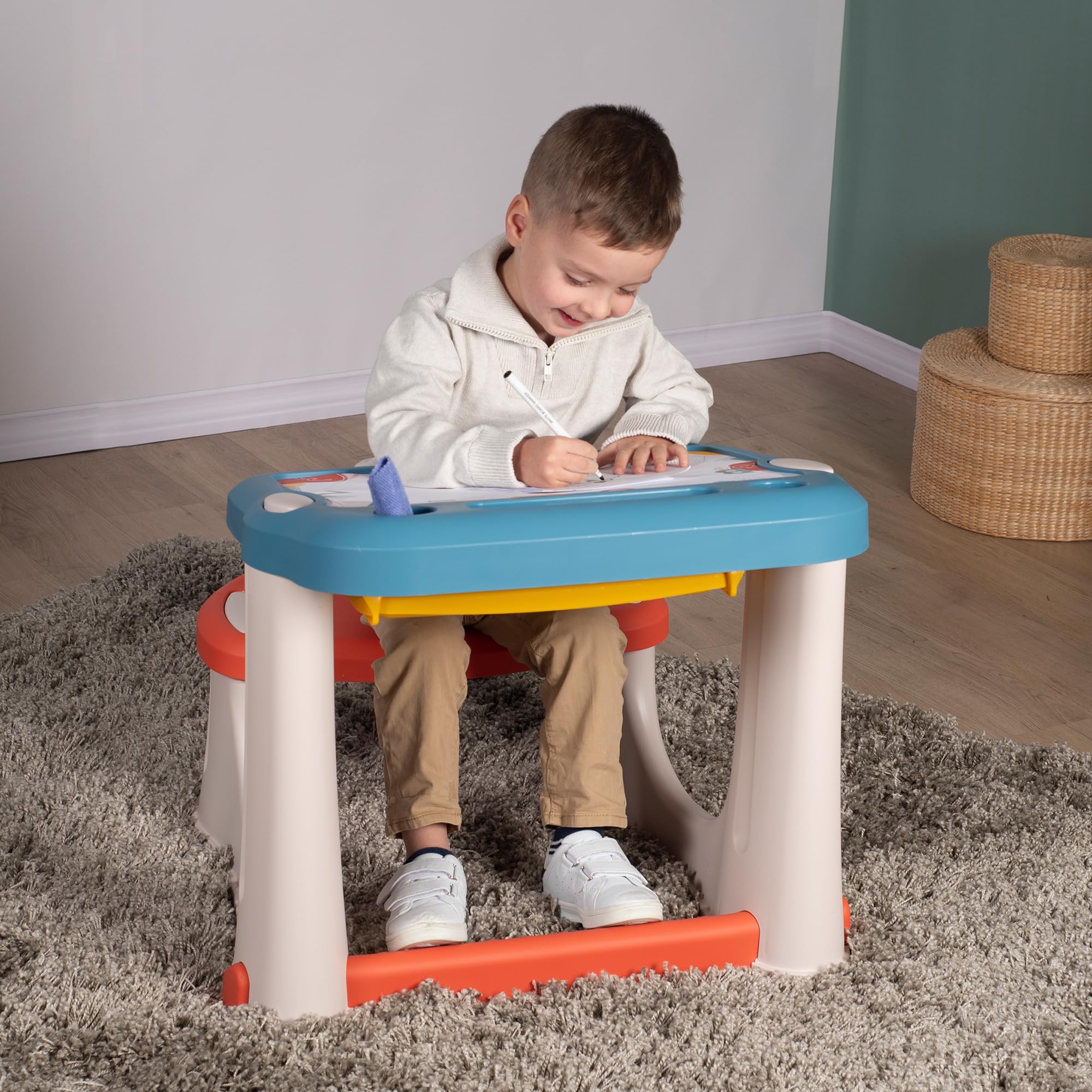 smoby-magisches-pult-kinderschreibtisch-mit-schublade image 7