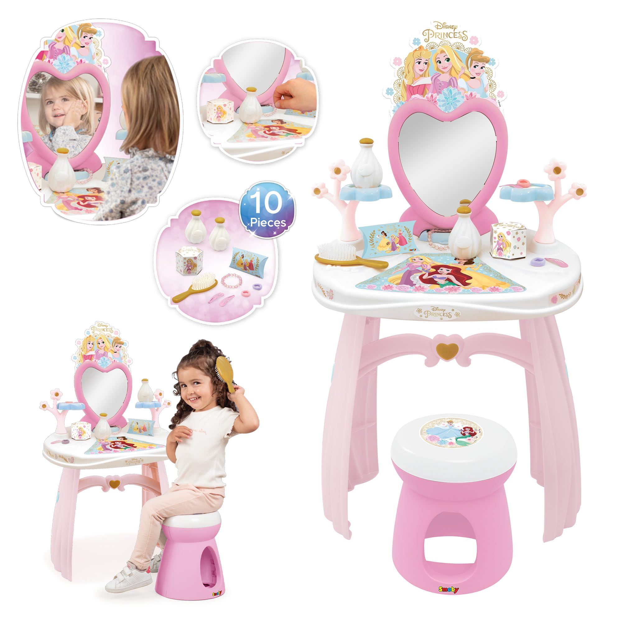 smoby-disney-princess-frisiertisch-schminktisch-kinder image 2