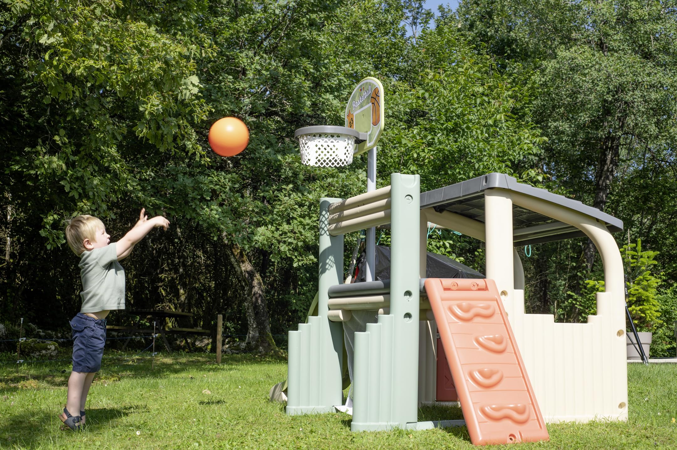 smoby-life-fun-center-spielhaus-rutsche-recycled-sport-284cm image 7