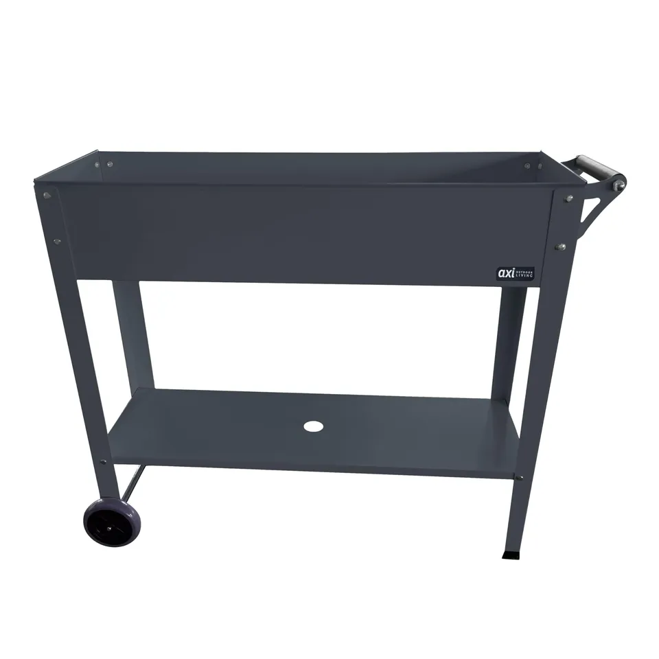 axi-hochbeet-metall-anthrazit-100-cm-mit-rollen-und-ablage image 1
