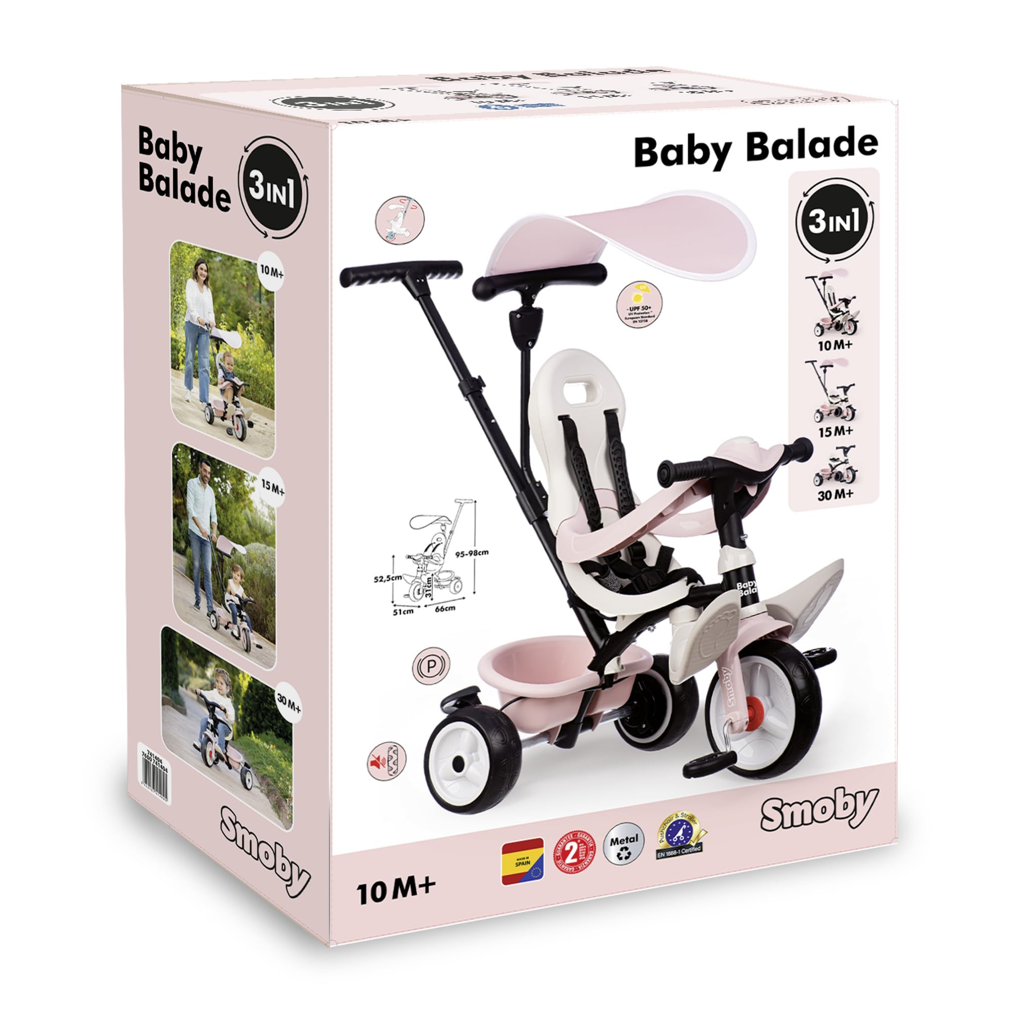 smoby-life-baby-balade-dreirad-ros-3-in-1-ab-10-monaten image 7