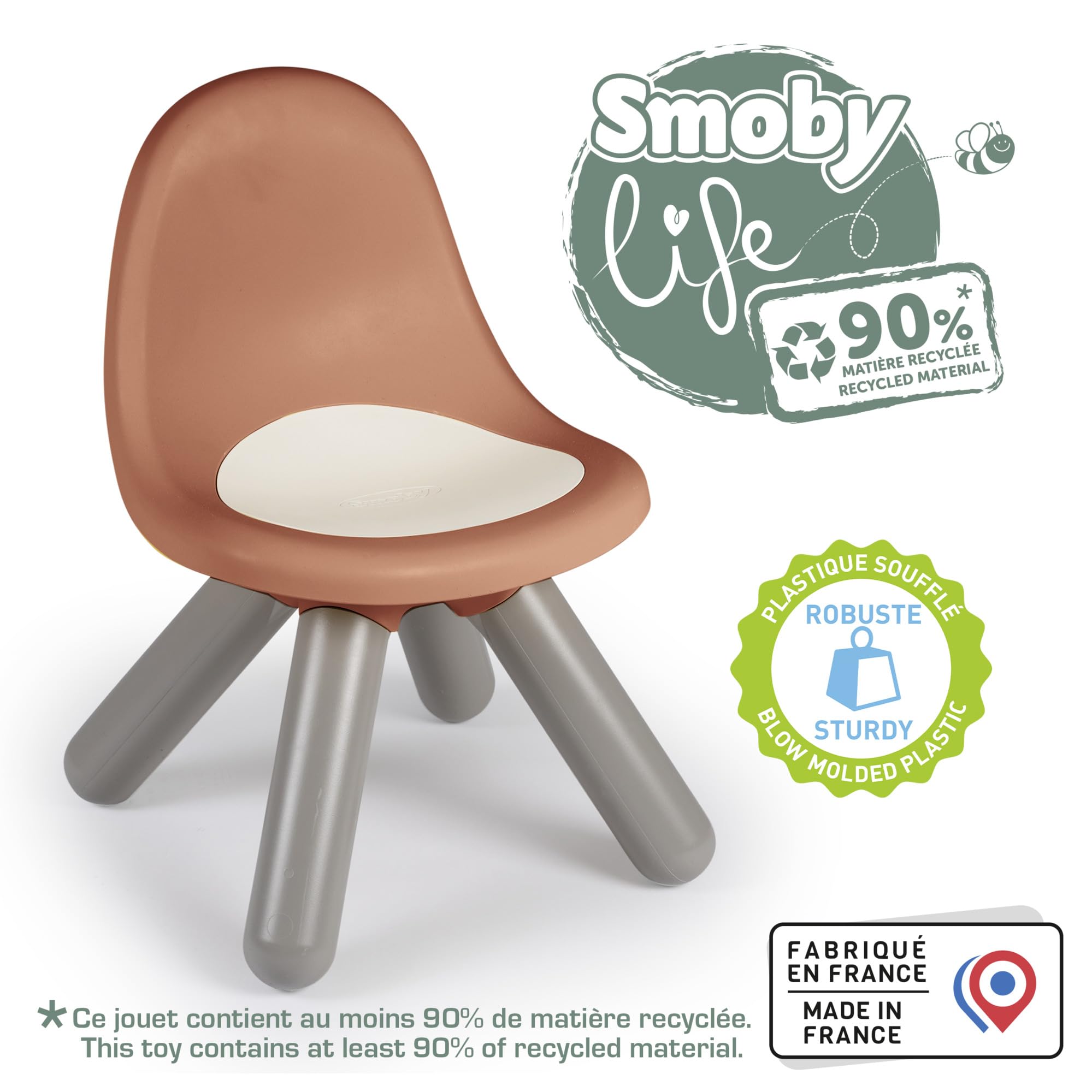 smoby-life-kinderstuhl-terrakotta-recycled-kunststoff image 4