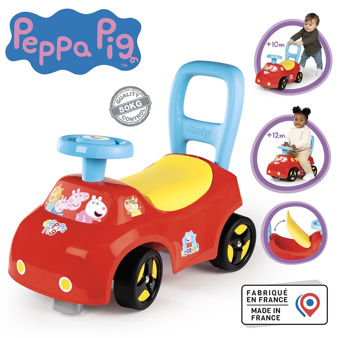 smoby-peppa-pig-rutscher-mit-hupenlenkrad-ab-10-monaten image 2
