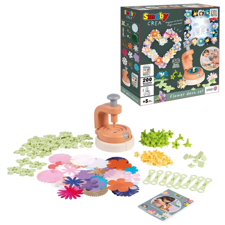 smoby-life-crea-flower-deko-bastelset-ab-5-jahren-200-tlg image 1