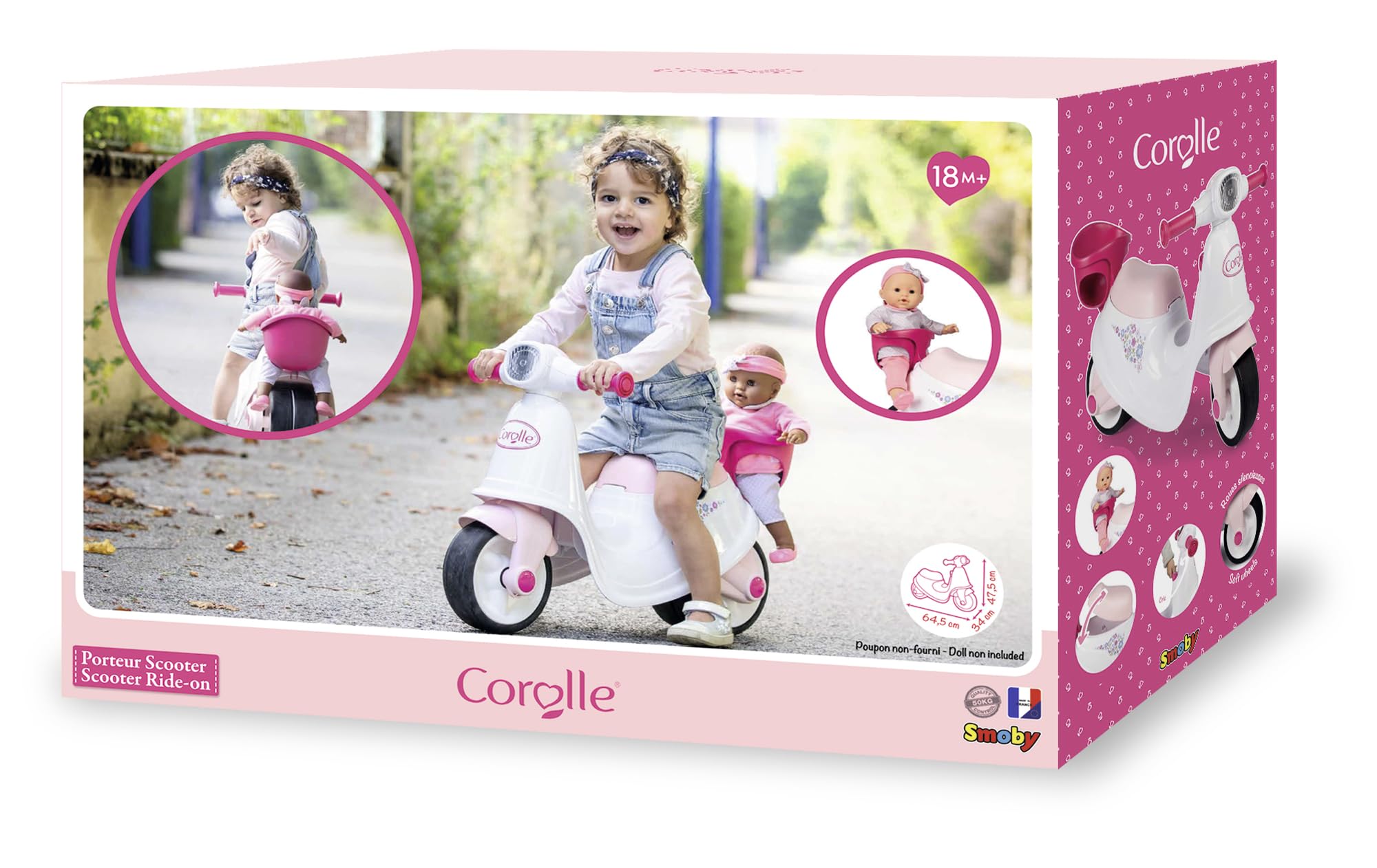 smoby-life-corolle-721002-scooter-roller-mit-puppenablage image 3