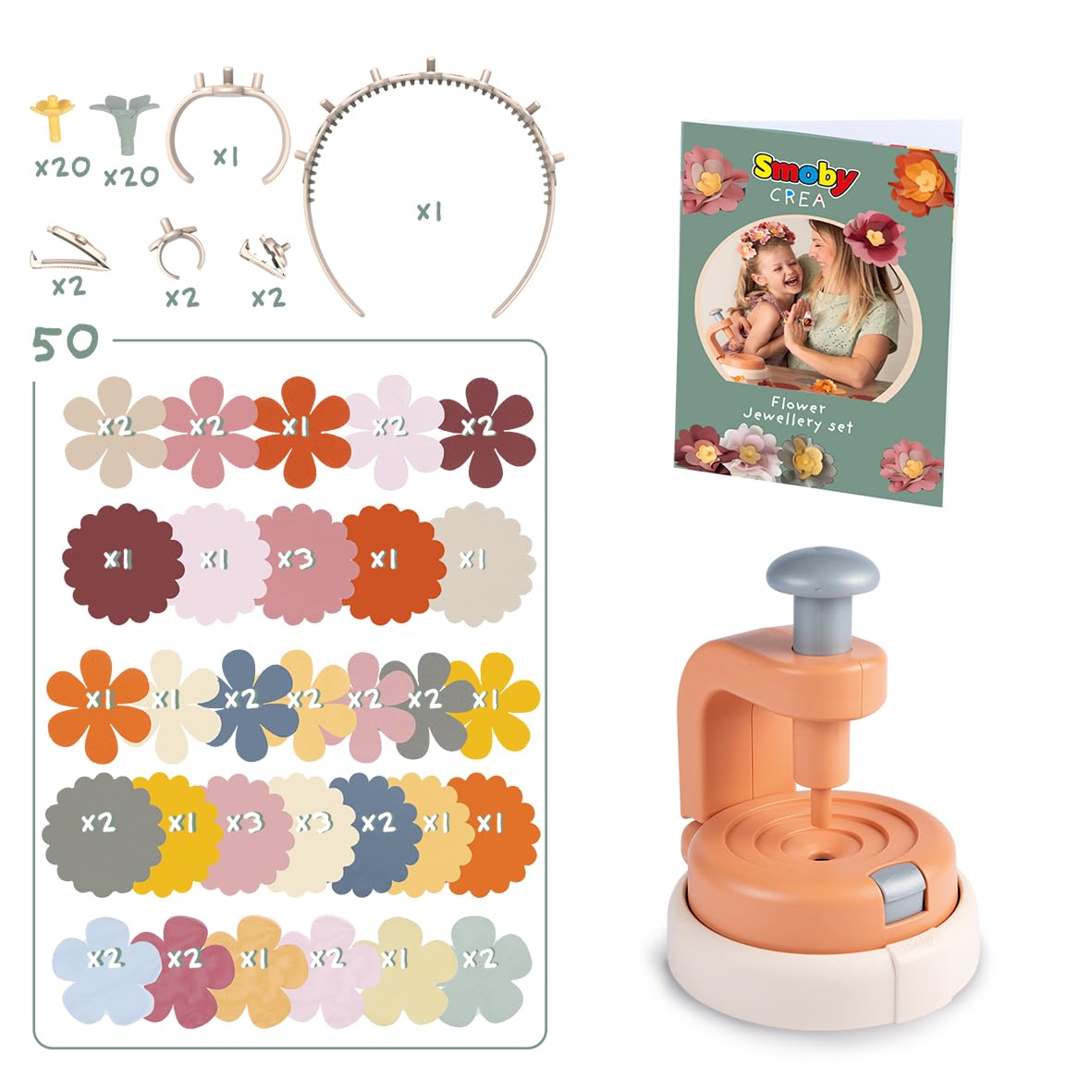 smoby-crea-schmuck-bastelset-mit-blumenpresse-ab-3-jahren image 3