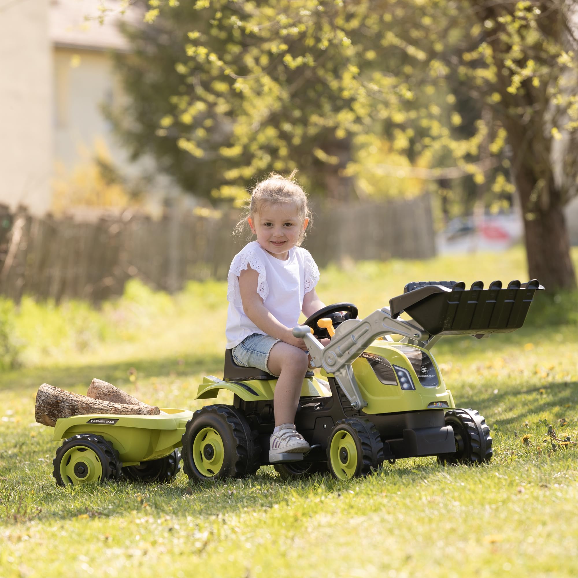 smoby-claas-traktor-farmer-max-trettraktor-mit-anh-nger image 4