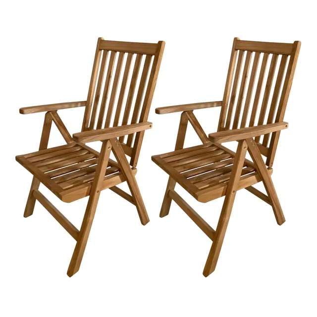 axi-nuria-gartenstuhl-verstellbar-2er-set-teak-klappbar image 1