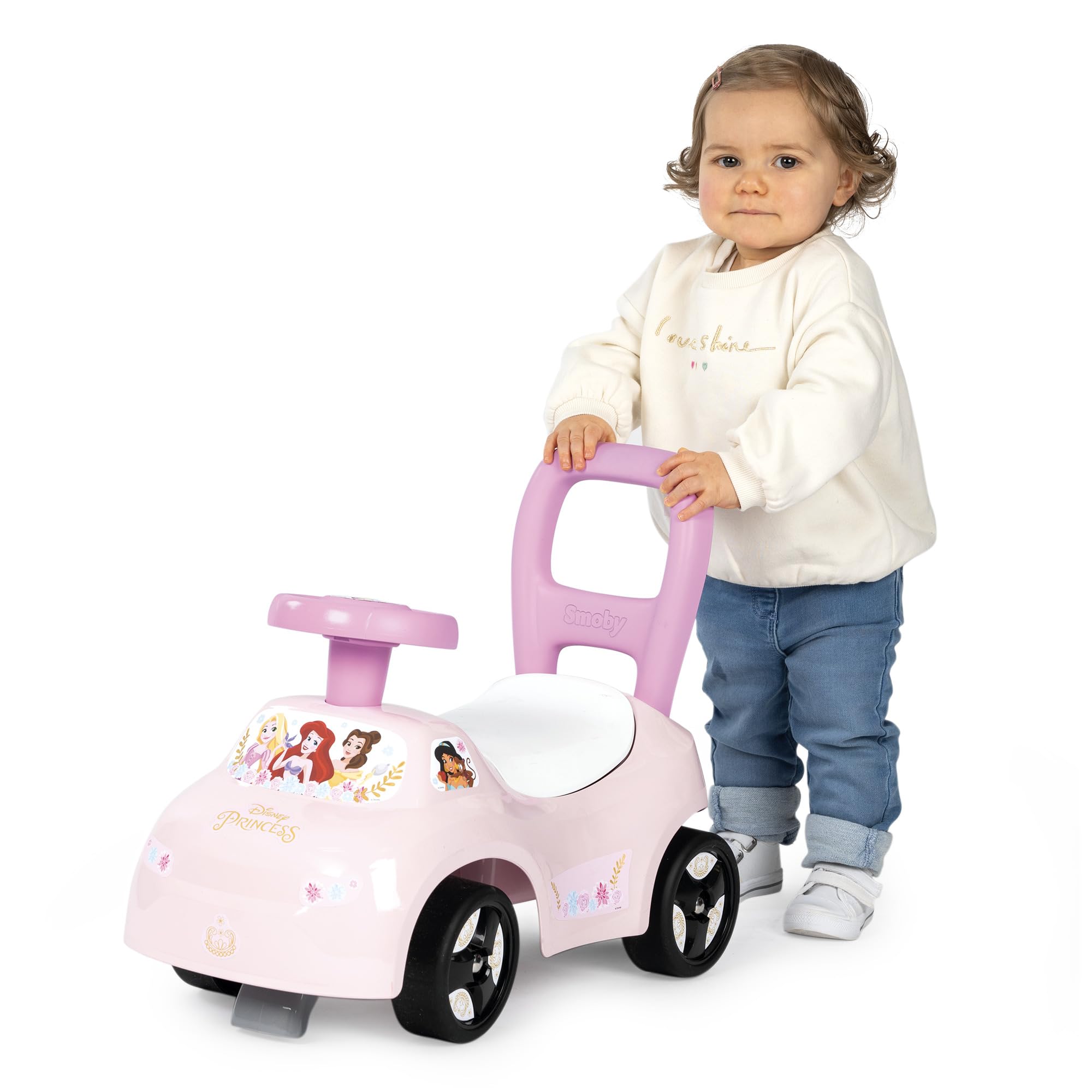 smoby-disney-princess-rutschauto-mit-hupenlenkrad image 5
