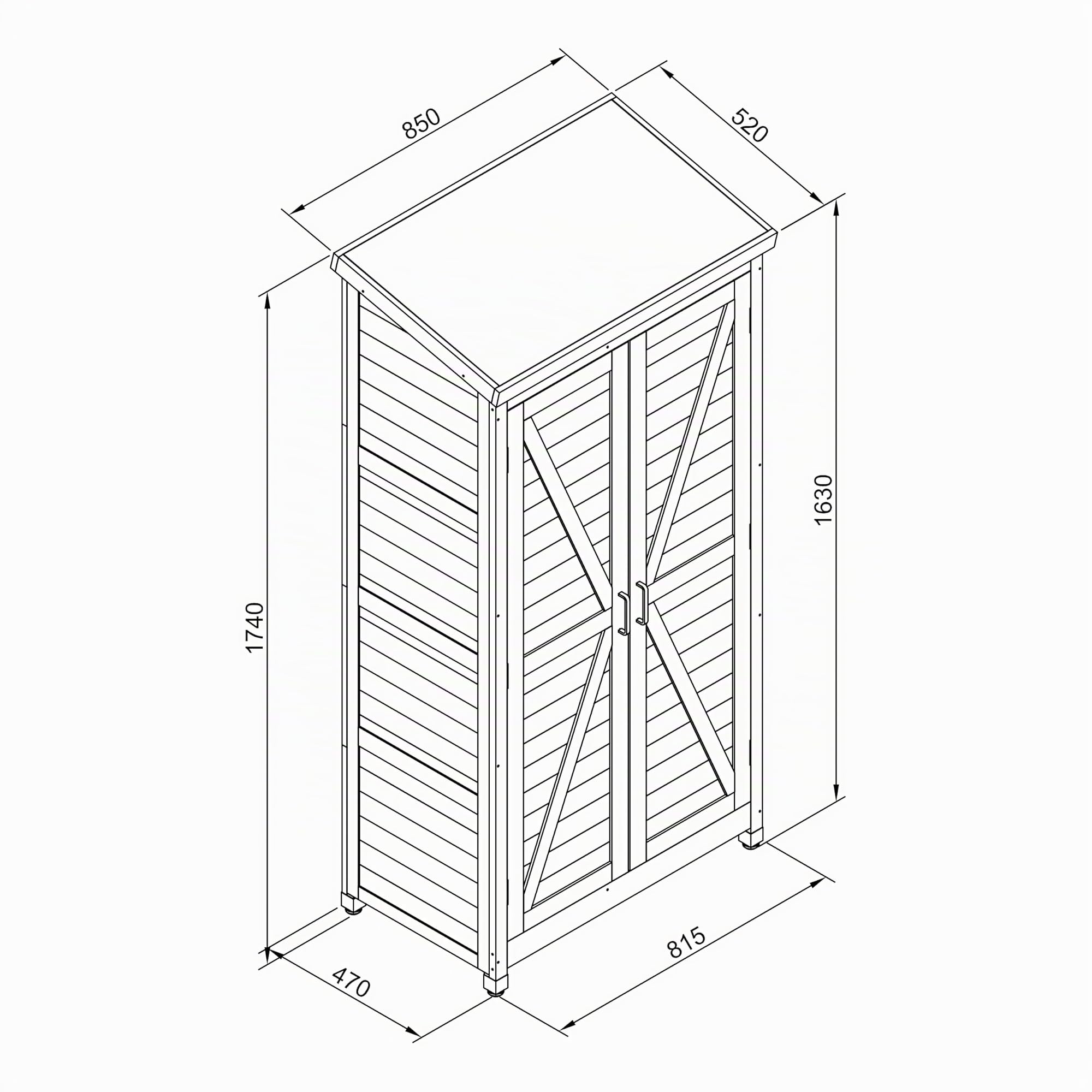 axi-hugo-gartenschrank-holz-braun-3-ablagen-85x52x174-cm image 4