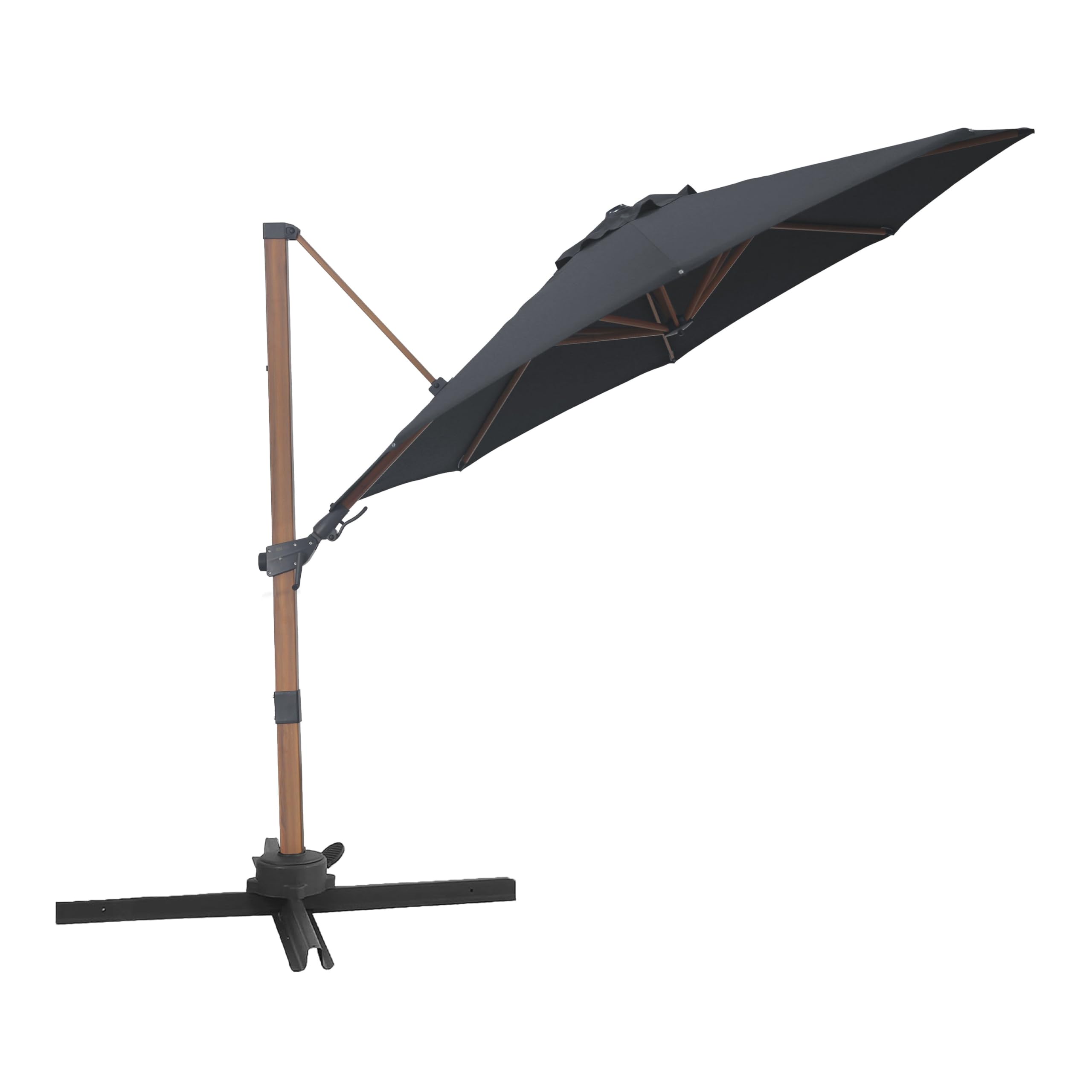 axi-classic-solis-ampelschirm-300-cm-holzoptik-grau image 7