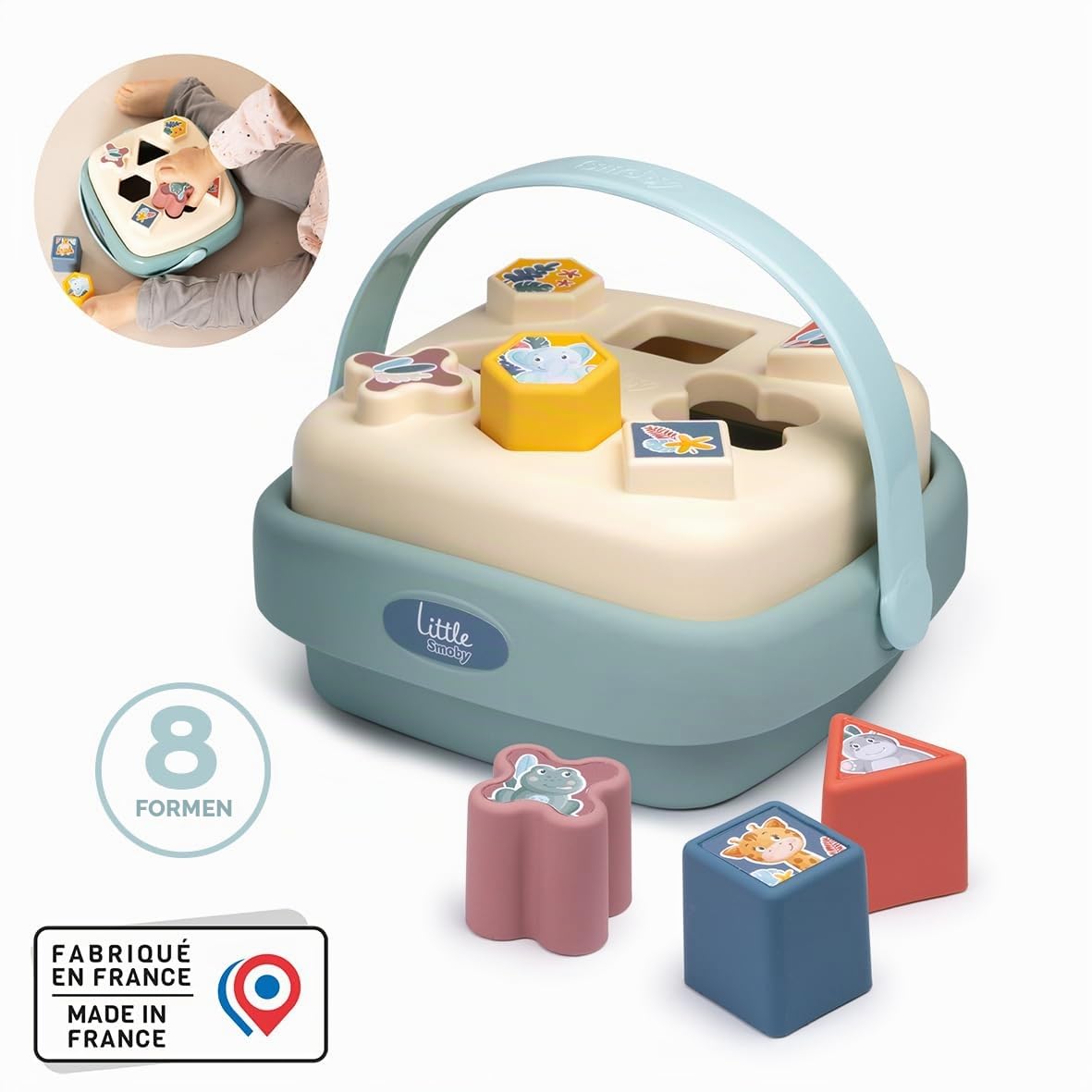 smoby-little-formen-tragekorb-steckspiel-8-bausteine-ab-12-monaten image 2