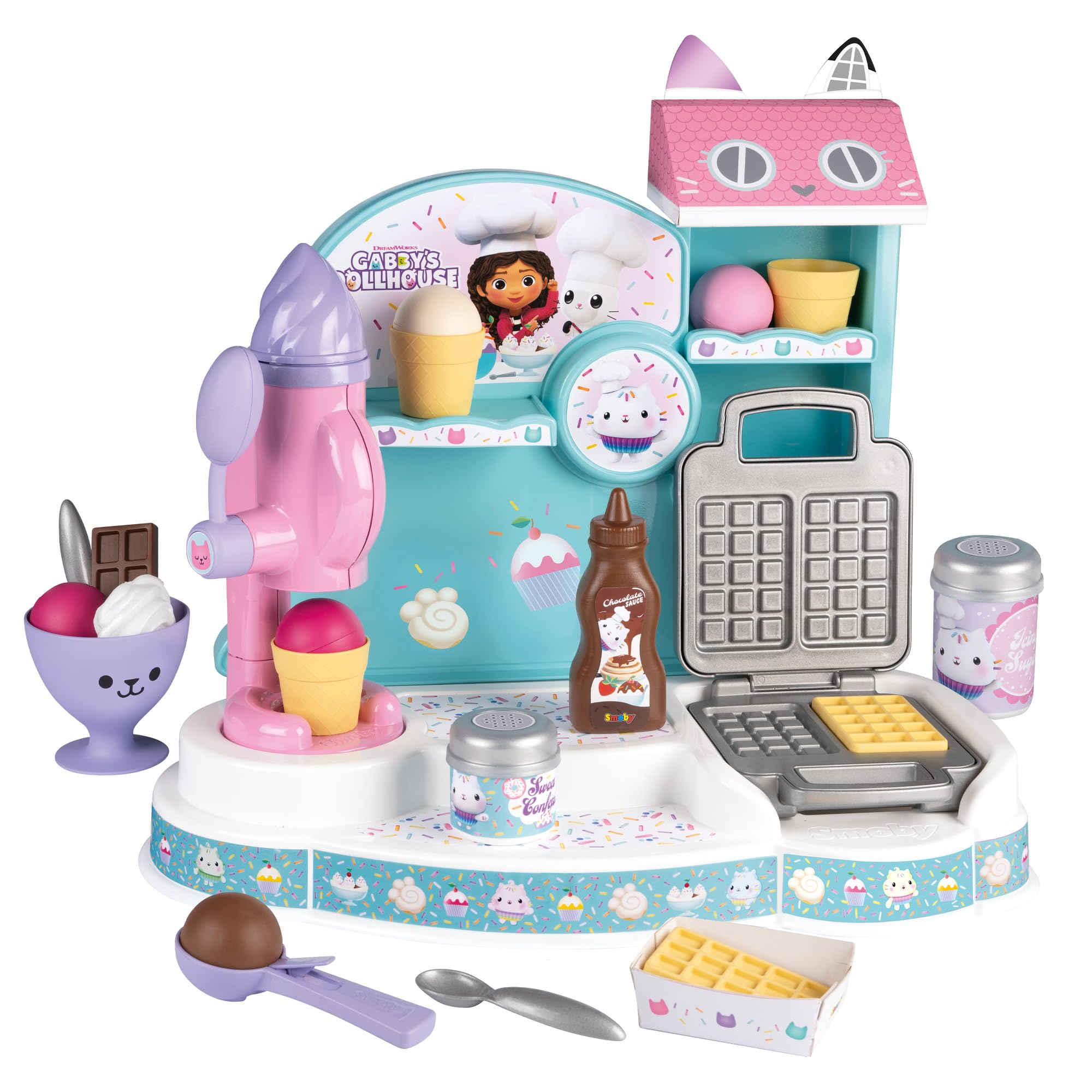 smoby-gabby-s-dollhouse-eisdiele-spiel-eisladen-20-teile-ab-3-j image 1