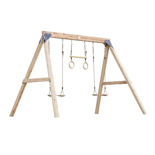 axi-maya-doppelschaukel-holz-braun-mit-trapez image 8