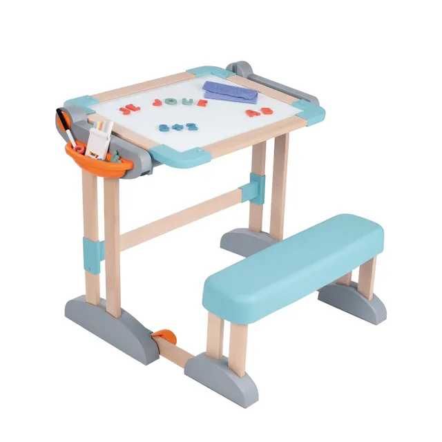 smoby-life-holzschreibtisch-2-in-1-buche-klappbar-ab-3-jahre image 1