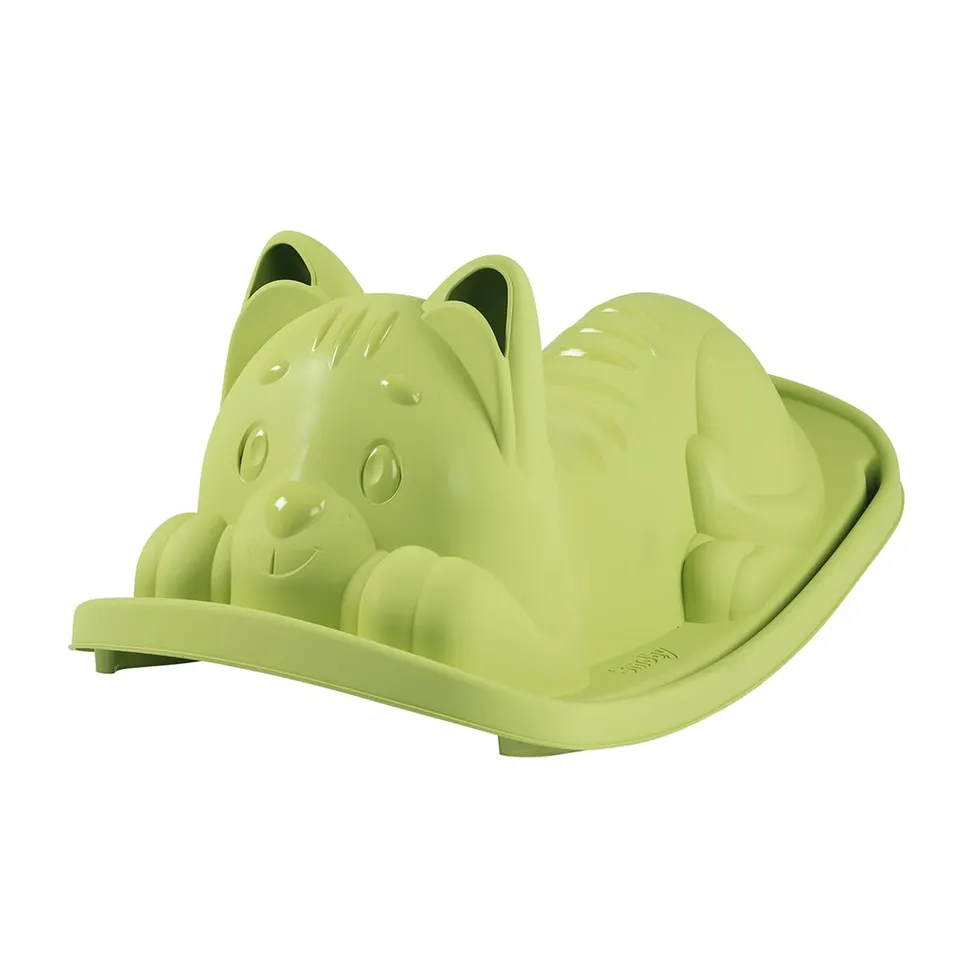 smoby-life-wippe-gr-ne-katze-schaukel-ab-18-monaten image 1