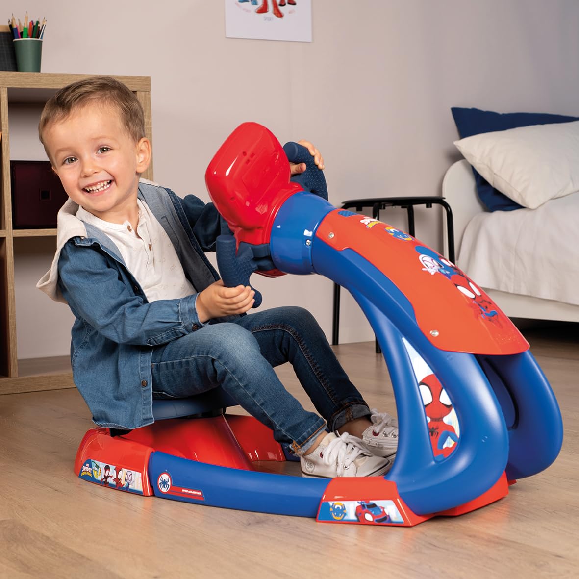 smoby-spidey-v8-driver-fahrsimulator-lenkrad-sound-licht image 5