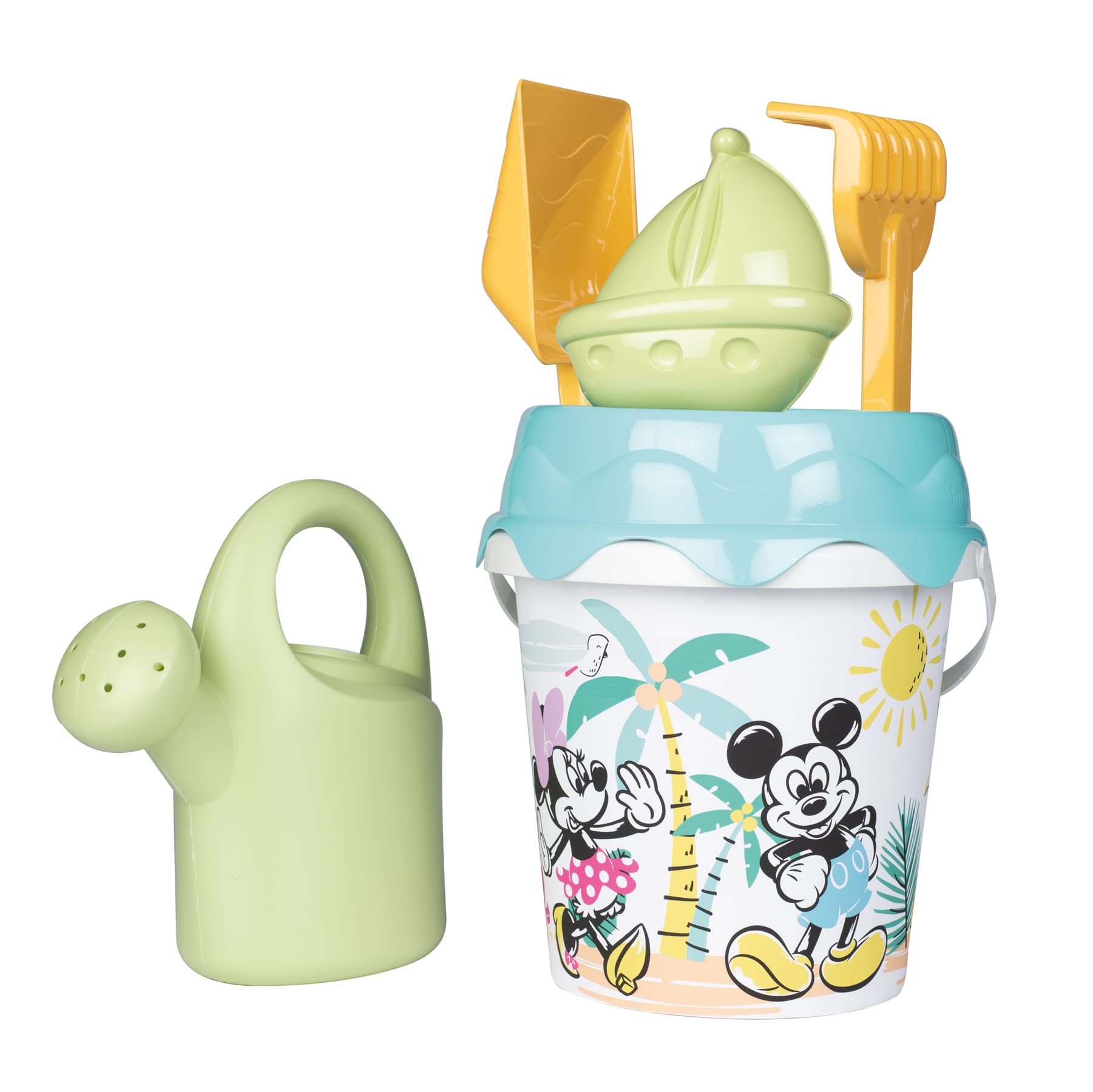 smoby-green-micky-eimer-set-blau-sandspielzeug-6-teilig image 1