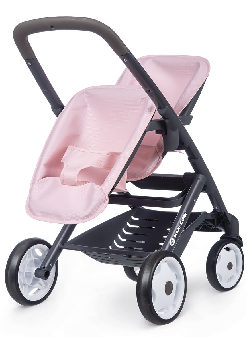 smoby-maxi-cosi-zwillings-puppenwagen-rosa-42cm-ab-3j image 2
