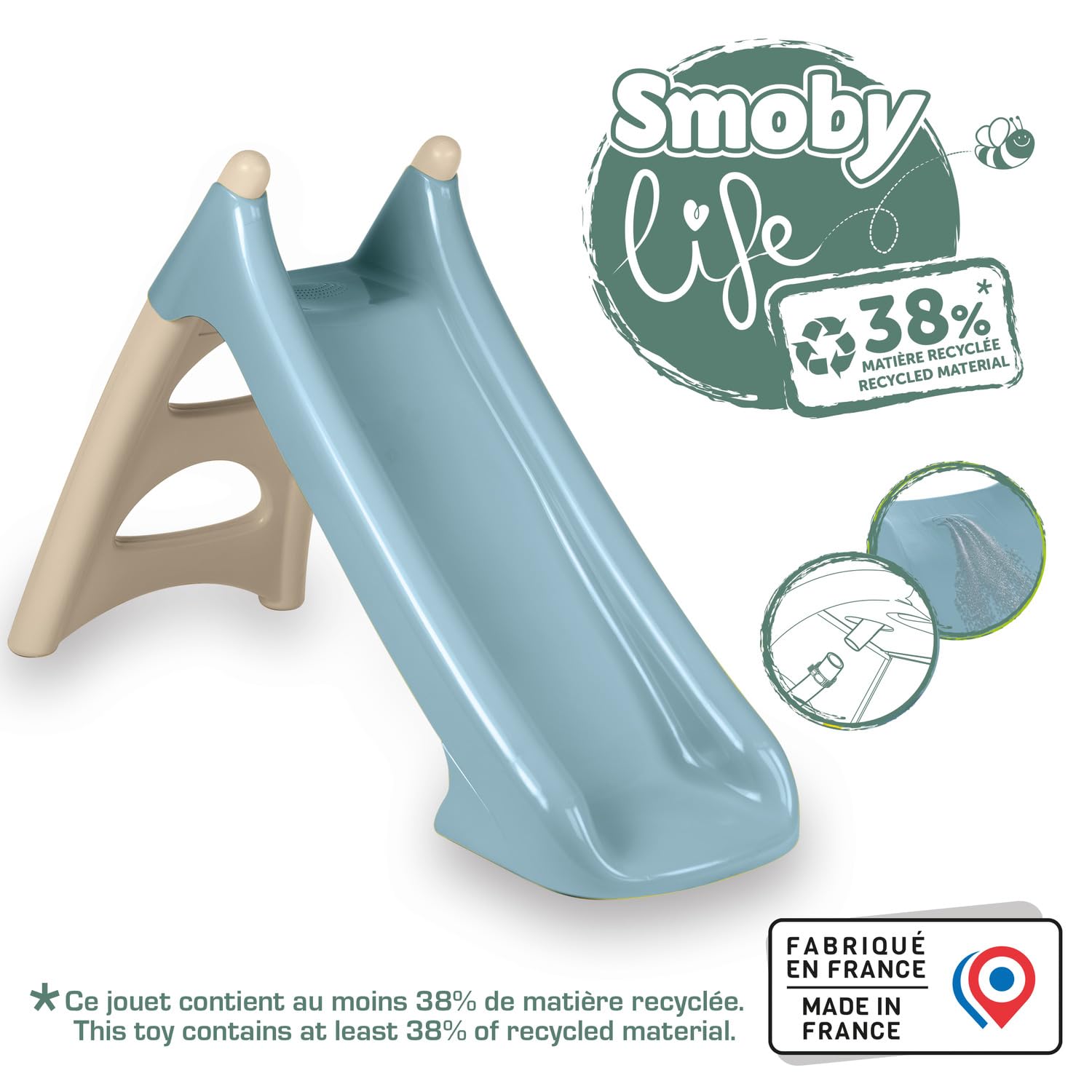 smoby-life-rutsche-xs-blau-90-cm-mit-wasseranschluss-ab-2-j image 2