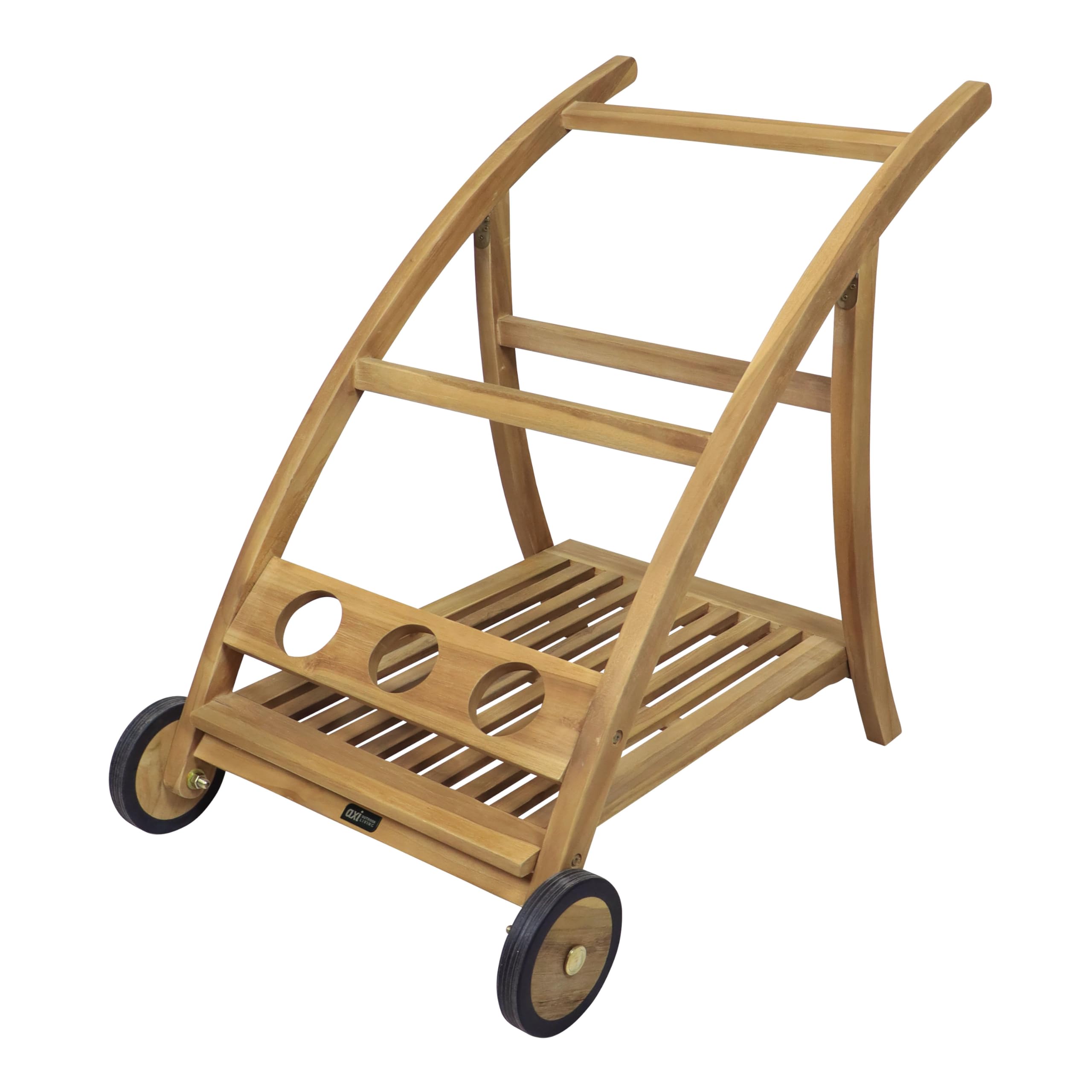 axi-adi-servierwagen-teak-rollen-tablett-flaschenhalter image 6