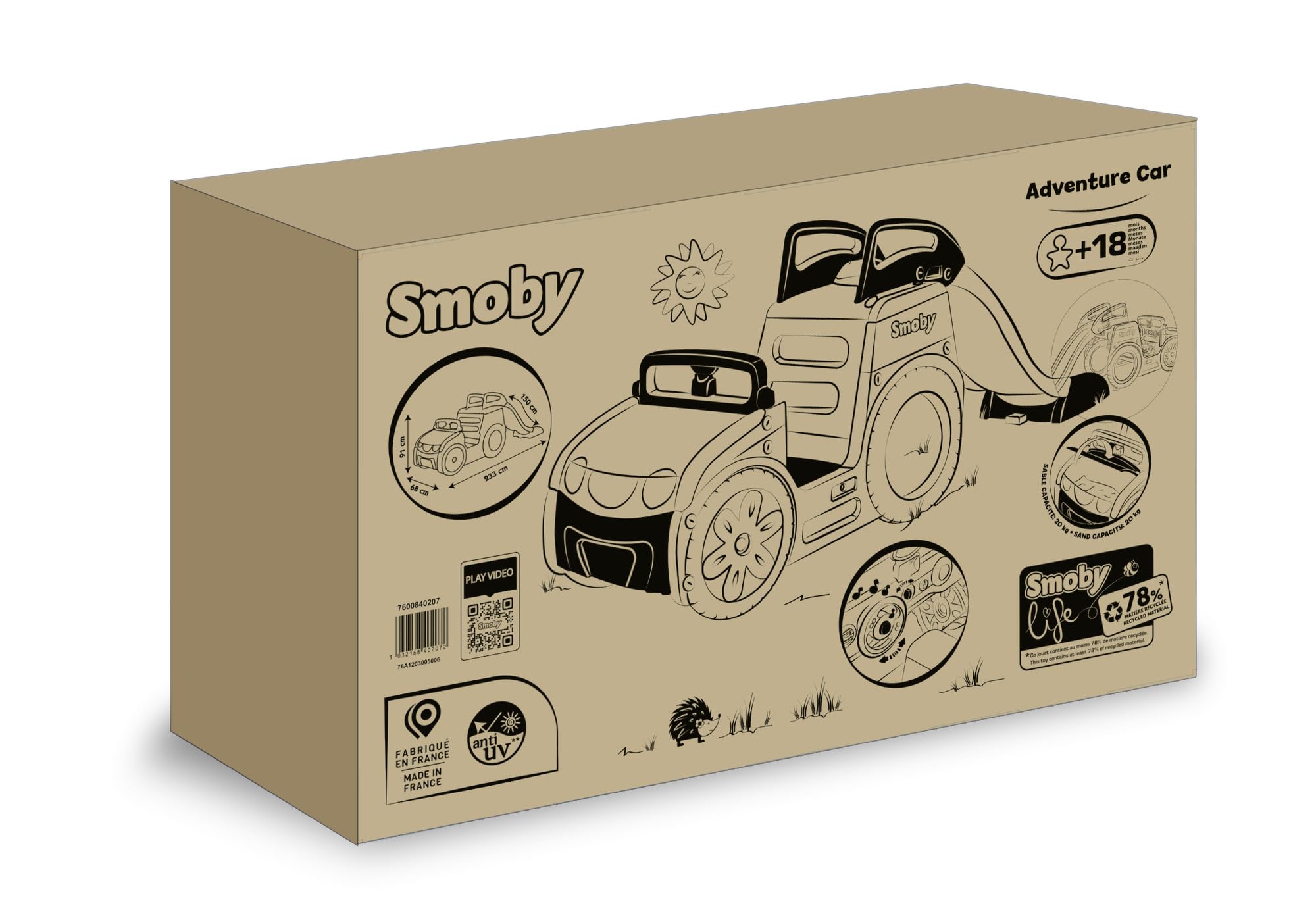 smoby-life-adventure-car-spielauto-rutsche-sandkasten-recycelt image 8