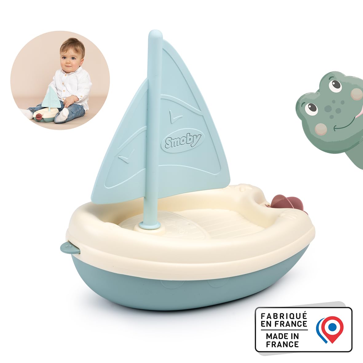 little-smoby-badeboot-neue-kollektion-mit-schaufelrad-ab-12m image 2