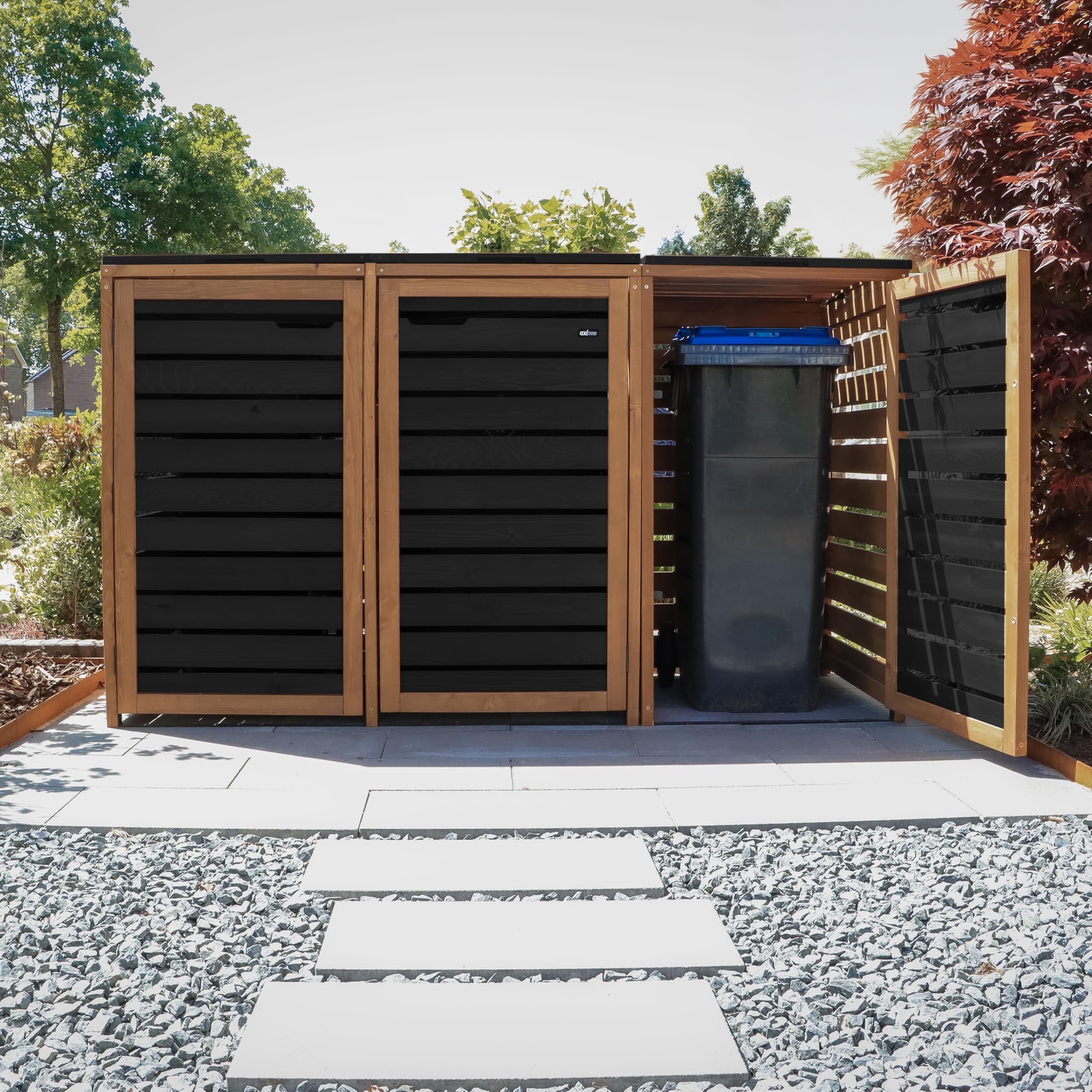 axi-lex-m-lltonnenbox-holz-240l-schwarz-braun-1-tonne image 3